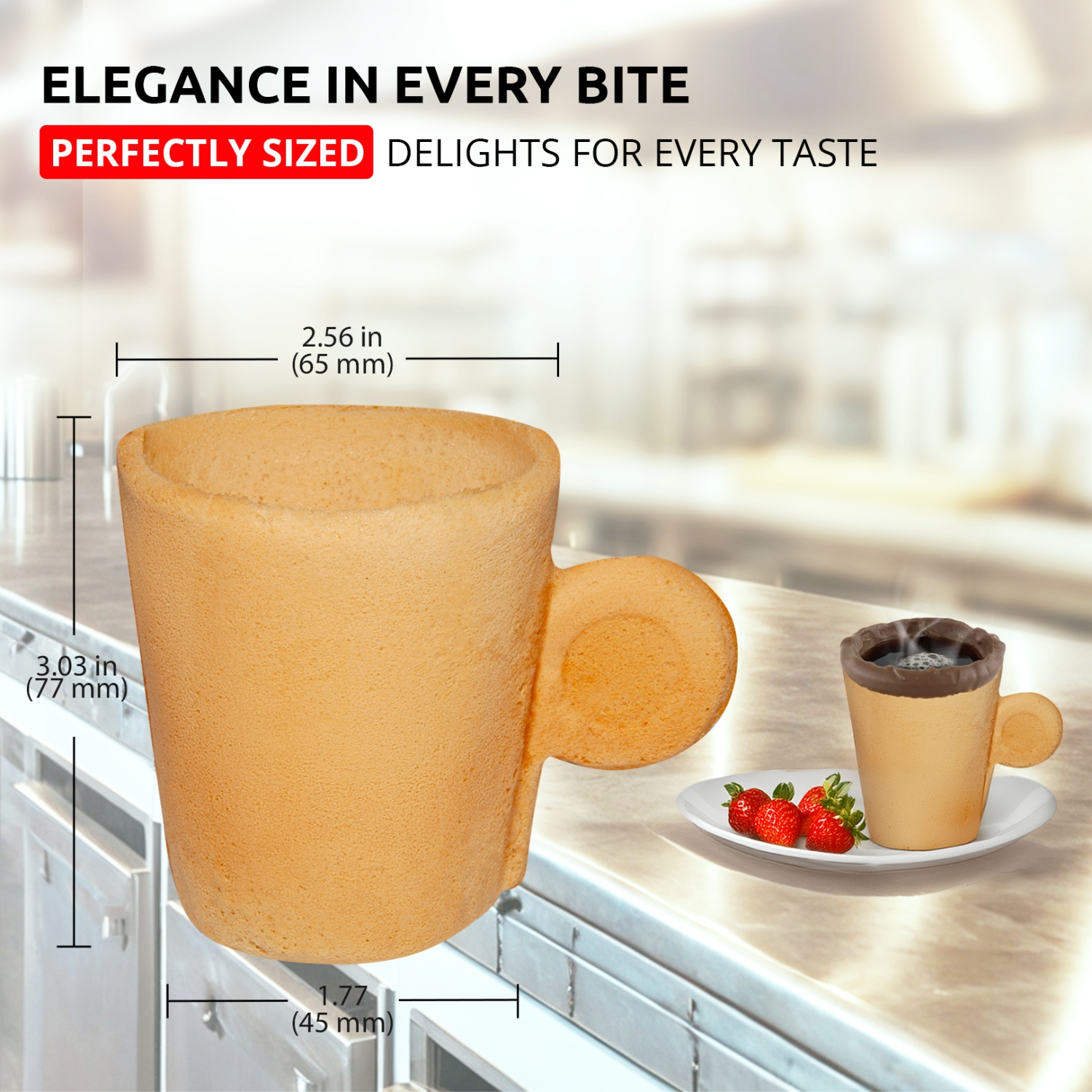 AP-188 Waffle Coffee Cup Maker | 2 Pcs | 3-Layer Japanese Nonstick Coating | 110V