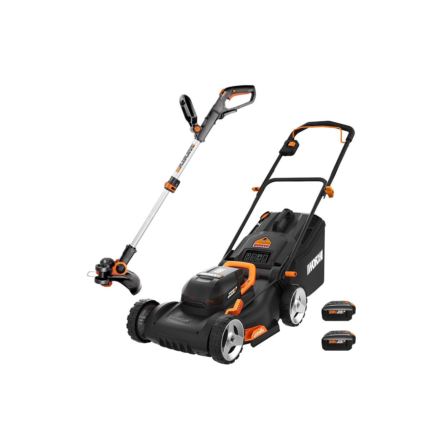 Tondeuse sans fil WORX WG911 40&nbsp;V, 17 po, tondeuse sans fil 20&nbsp;V GT, 3,0 12 po, outil à roulettes