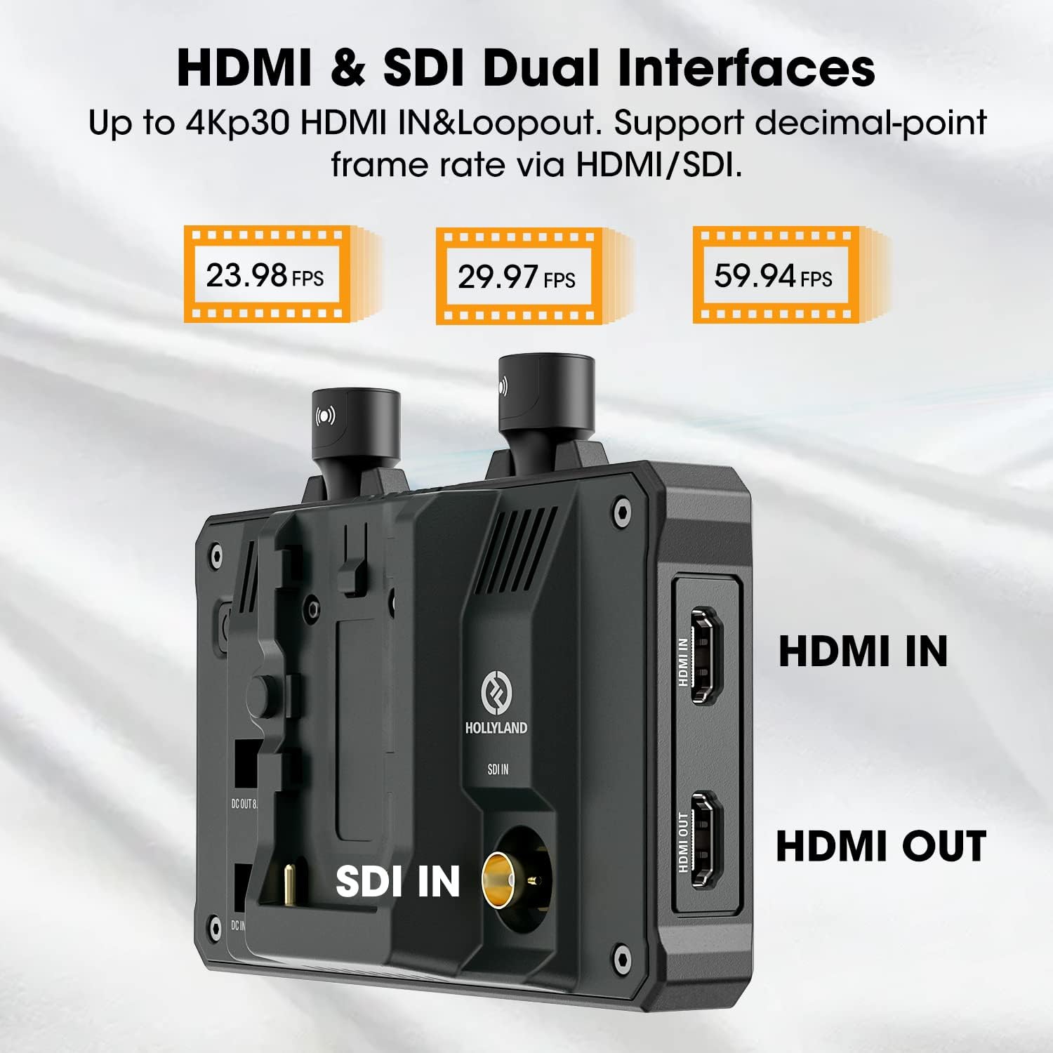 Moniteur mars M1 5,5 po Hollyland avec émetteur vidéo/récepteur intégré - remis à neuf