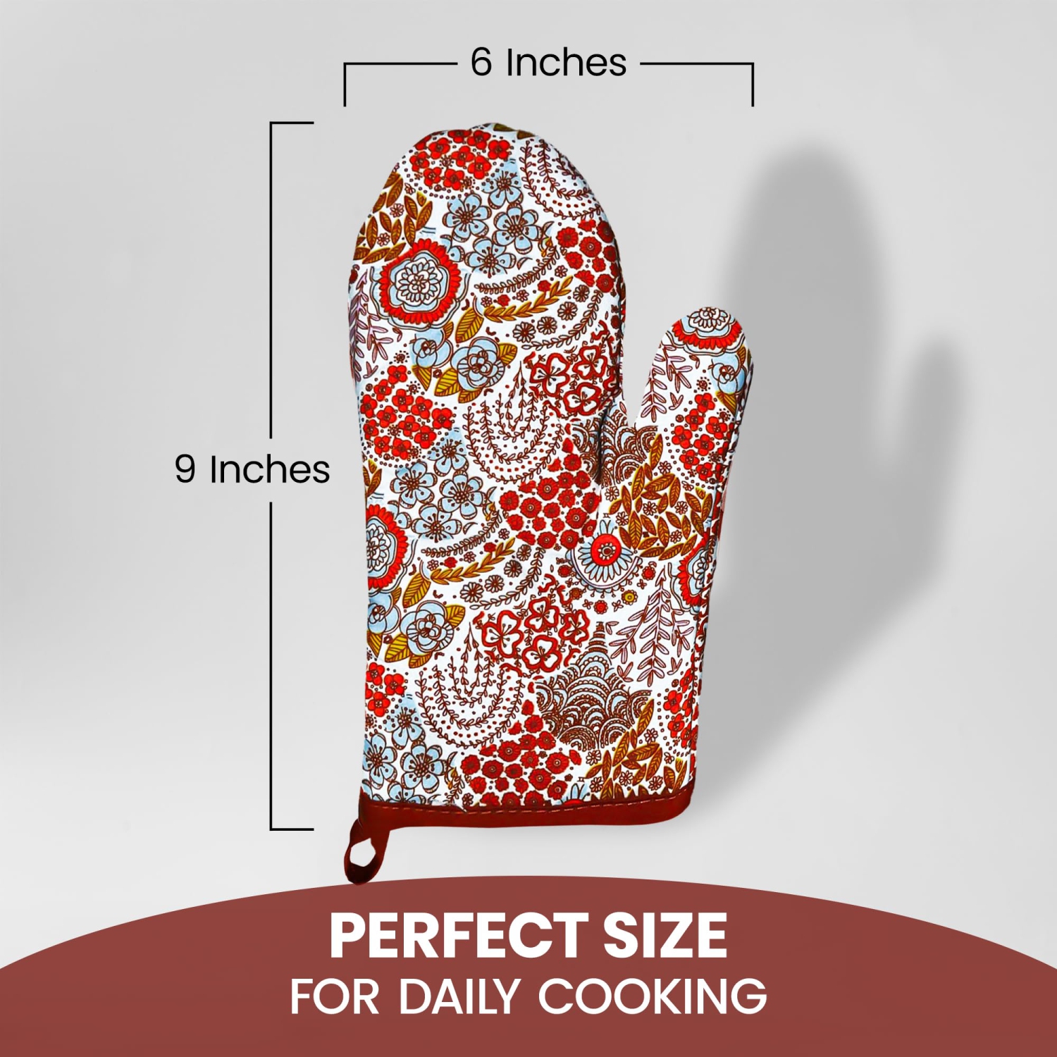 Canadian Linen Oven Mitts, 180°C Heat Resistant Cotton Non Slip Grip Machine Washable Oven Mitts for Baking Microwave Kitchen Cooking, Orange Printed