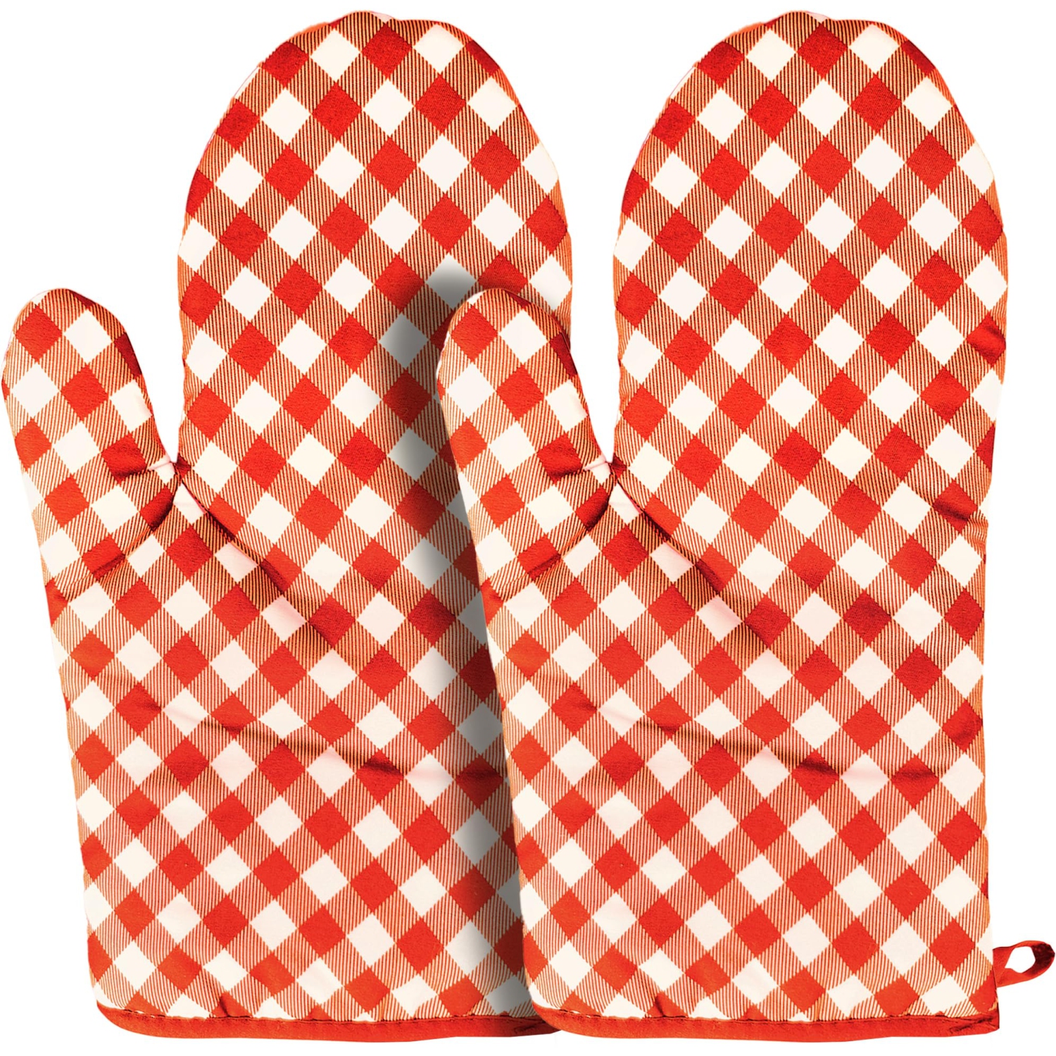 Canadian Linen Oven Mitts, 180°C Heat Resistant Cotton Non Slip GripTerrycloth Oven Gloves for Kitchen Cooking Baking Microwave Grilling BBQ, Orange
