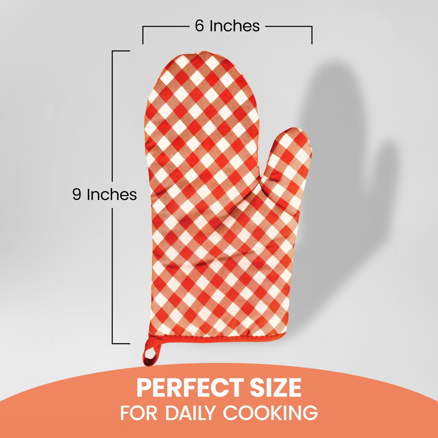 Canadian Linen Oven Mitts, 180°C Heat Resistant Cotton Non Slip GripTerrycloth Oven Gloves for Kitchen Cooking Baking Microwave Grilling BBQ, Orange
