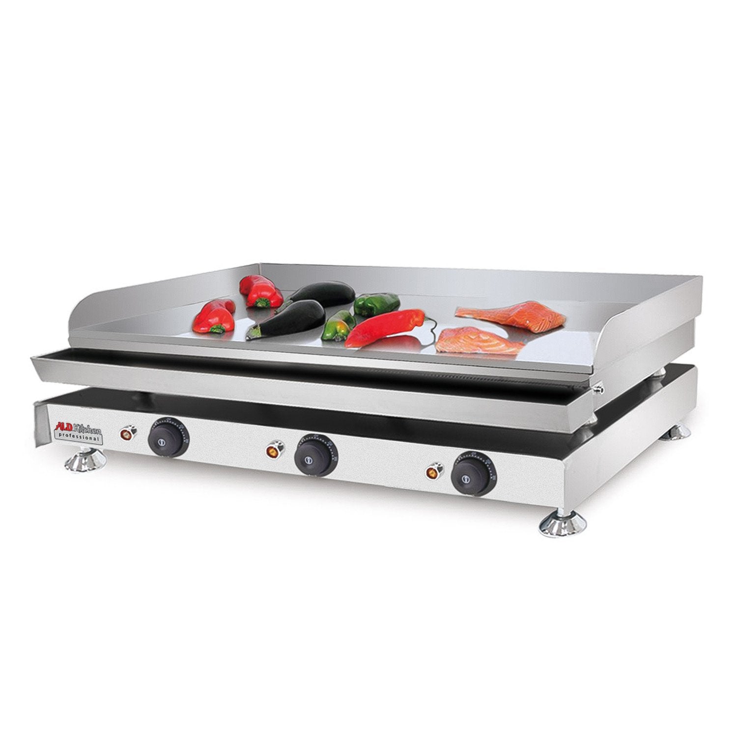 AP-417 Flat Top Griddle | The Biggest Teppanyaki Grill with Three Thermostats | 110V