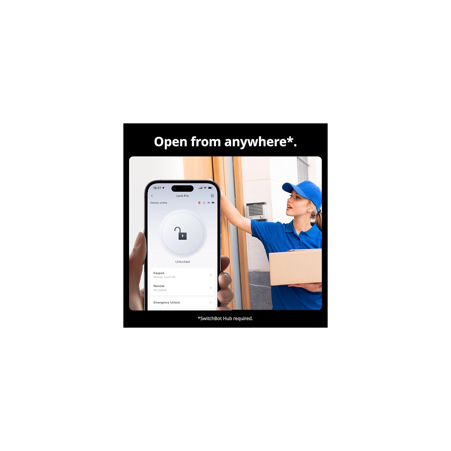 SwitchBot Smart Lock Pro | Keyless Entry Door Lock, Smart Door Lock Front Door, Electronic Smart Deadbolt