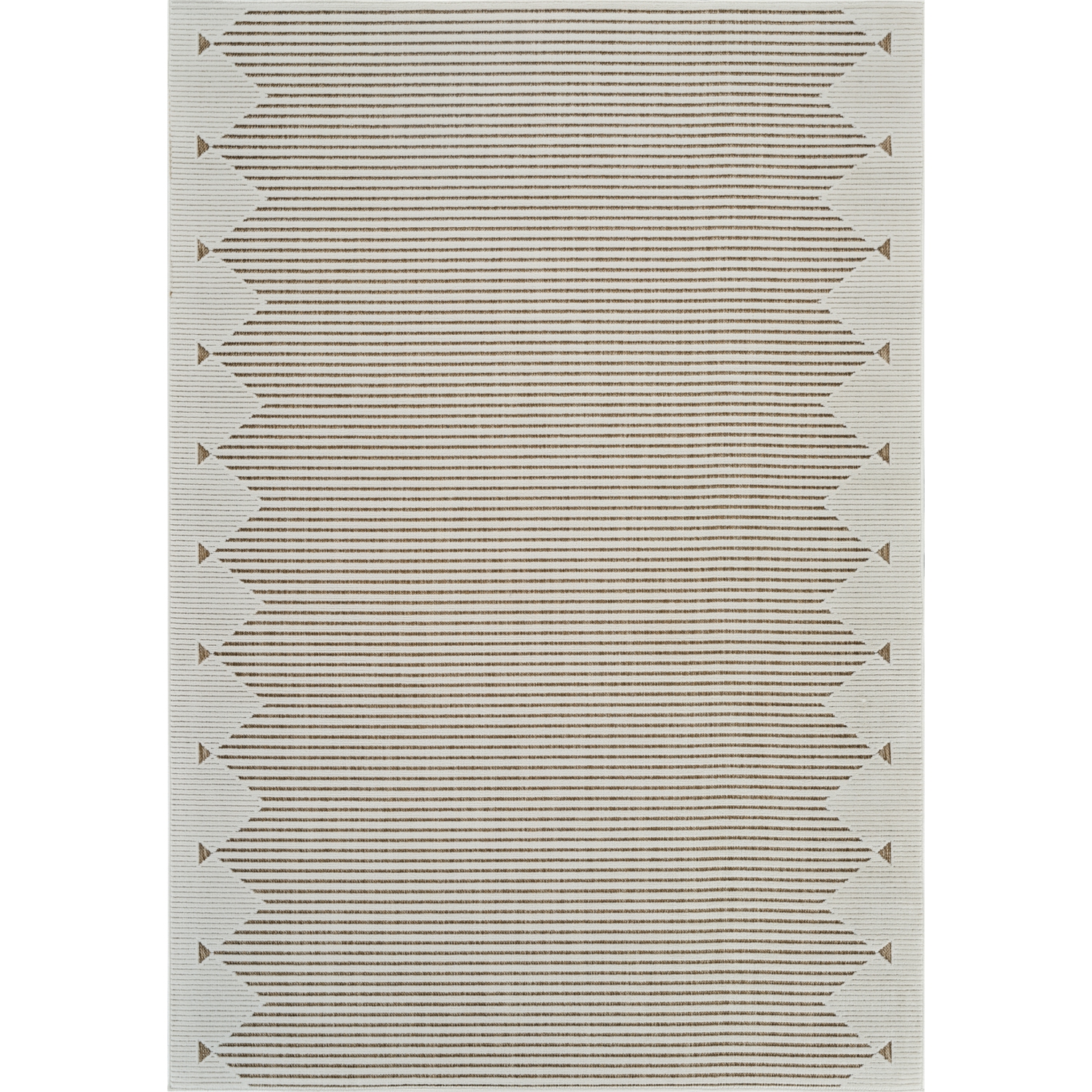 Rug Branch Zuri Contemporary Striped Beige/Brown Indoor Area Rug