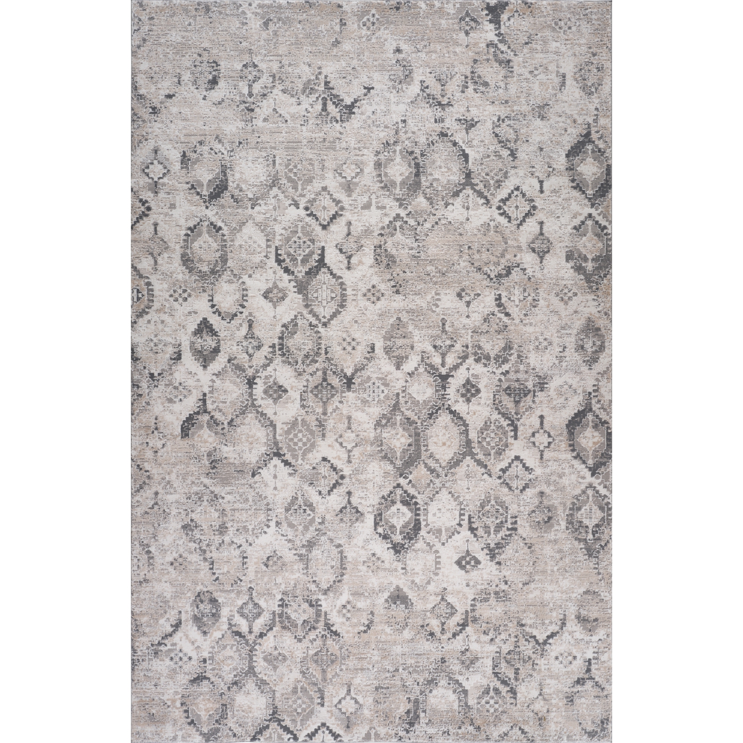 Rug Branch Ronan Traditional Distressed Medallion Beige/Grey Indoor Area Rug