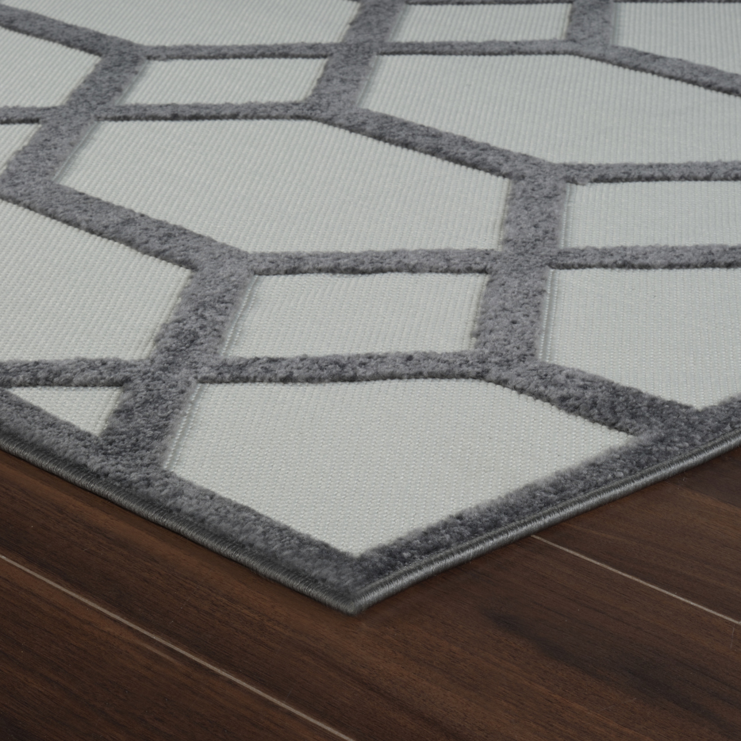 Rug Branch Kairo Contemporary Trellis Grey/Beige Indoor Area Rug