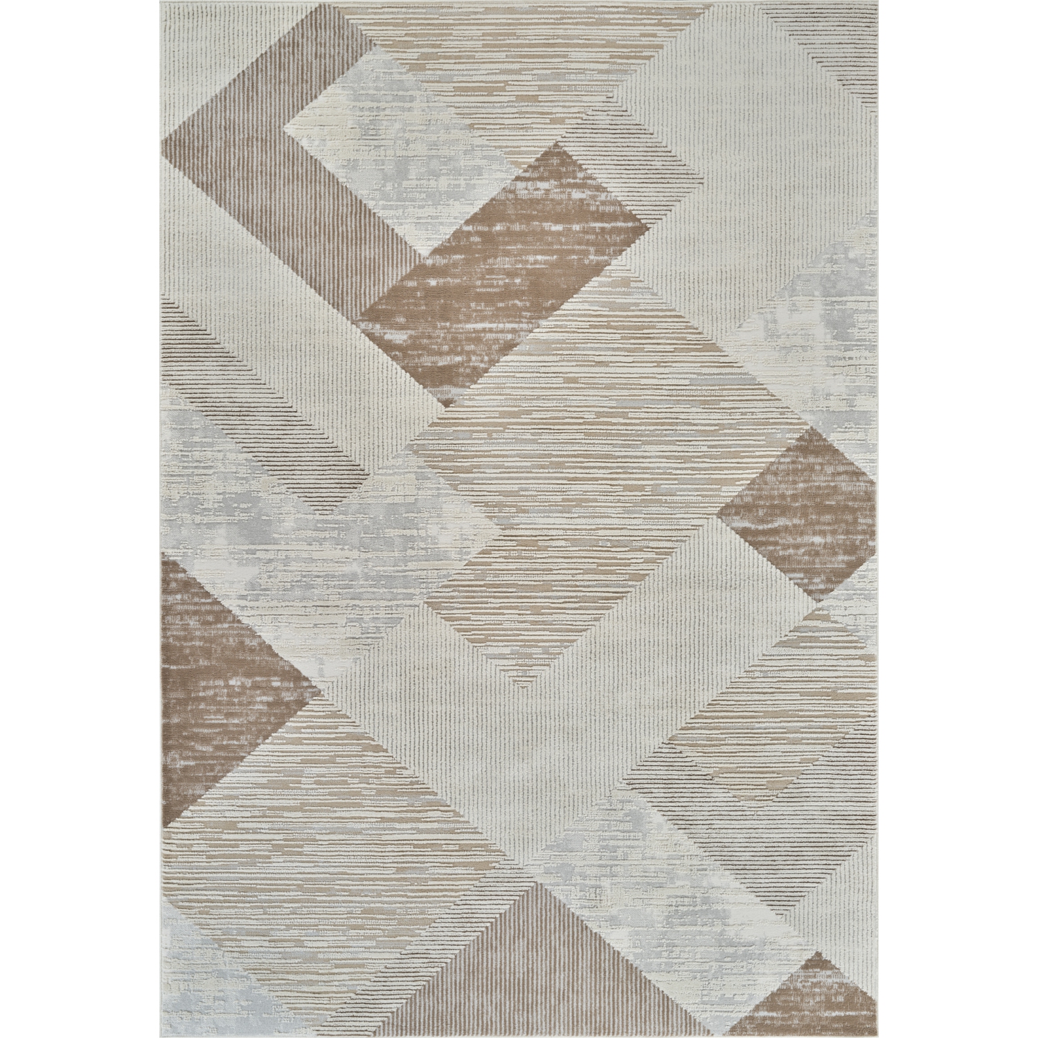 Rug Branch Lira Contemporary Geometric Beige/Brown Indoor Area Rug