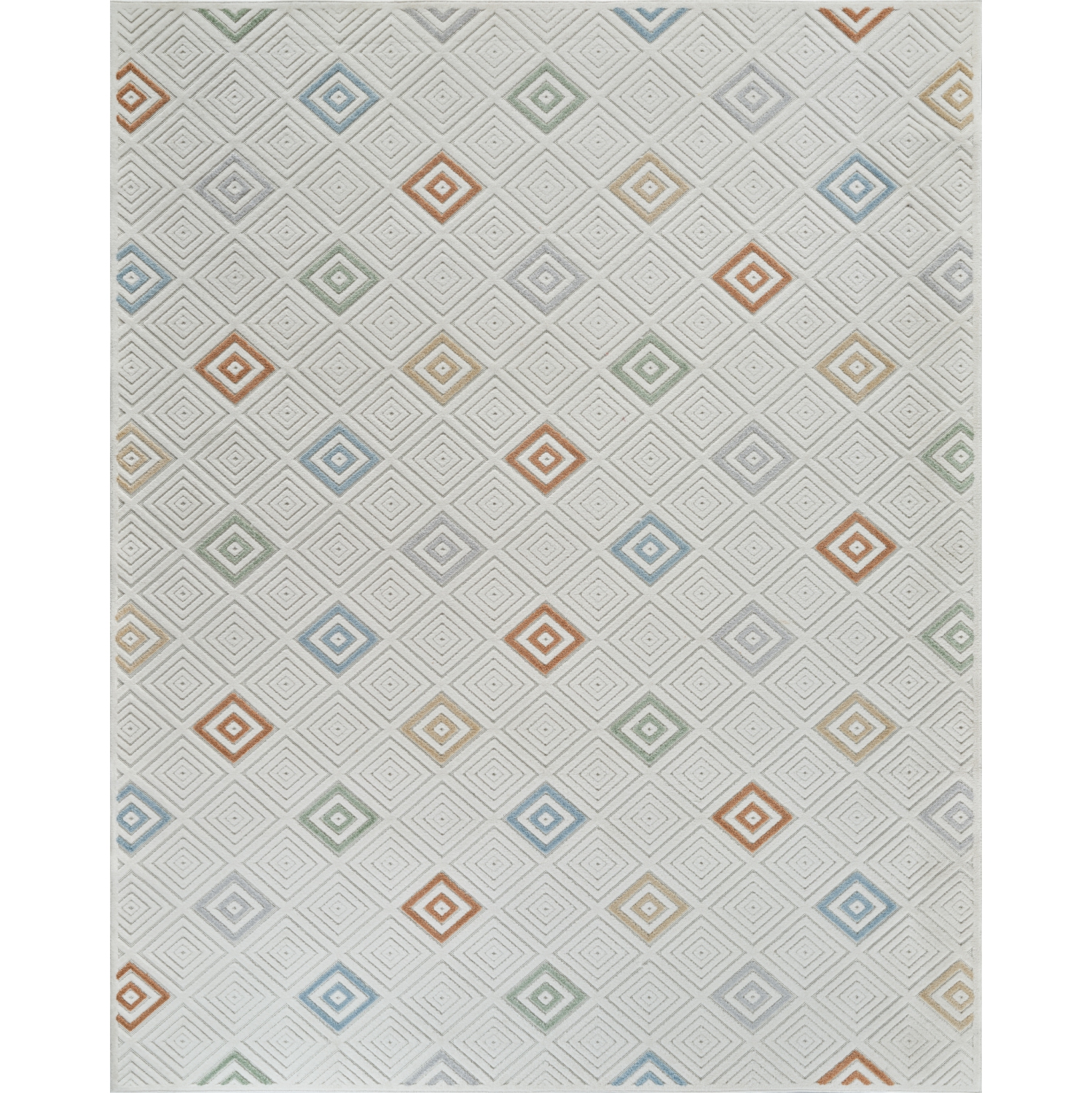 Tapis d'intérieur contemporain à rayures crème/beige Kavari Branch