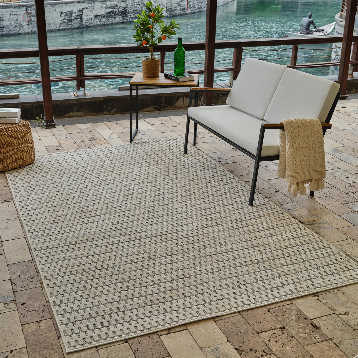 Rug Branch Lavinia Contemporary Geometric Cream/Beige Indoor Area Rug