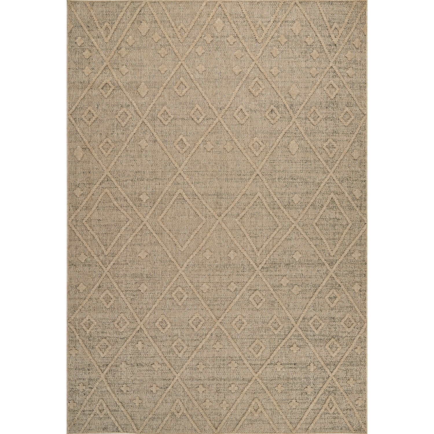 Rug Branch Hogar Boho Abstract Indoor Outdoor Area Rug, Brown Beige