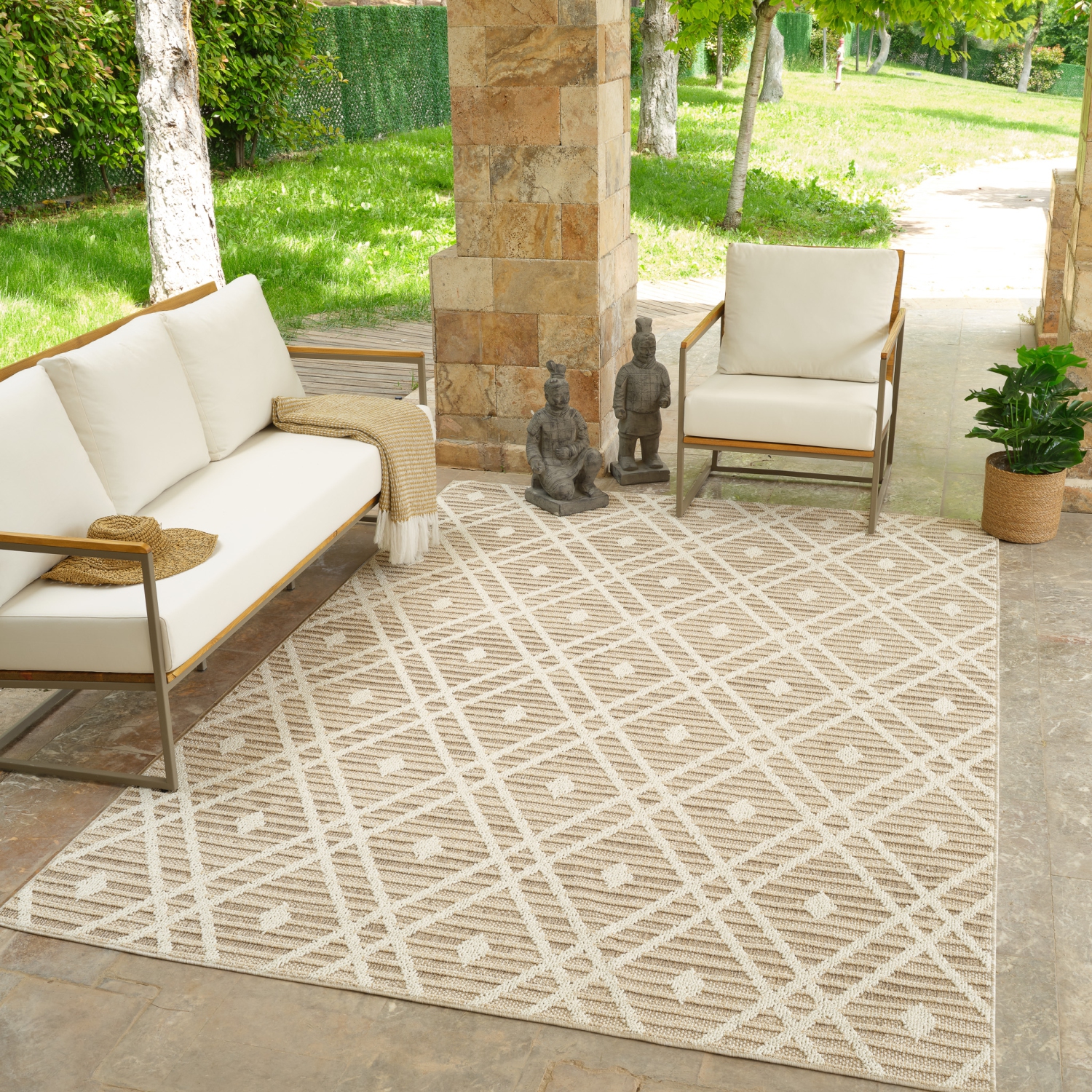 Rug Branch Sela Transitional Trellis Brown/Cream Indoor Area Rug