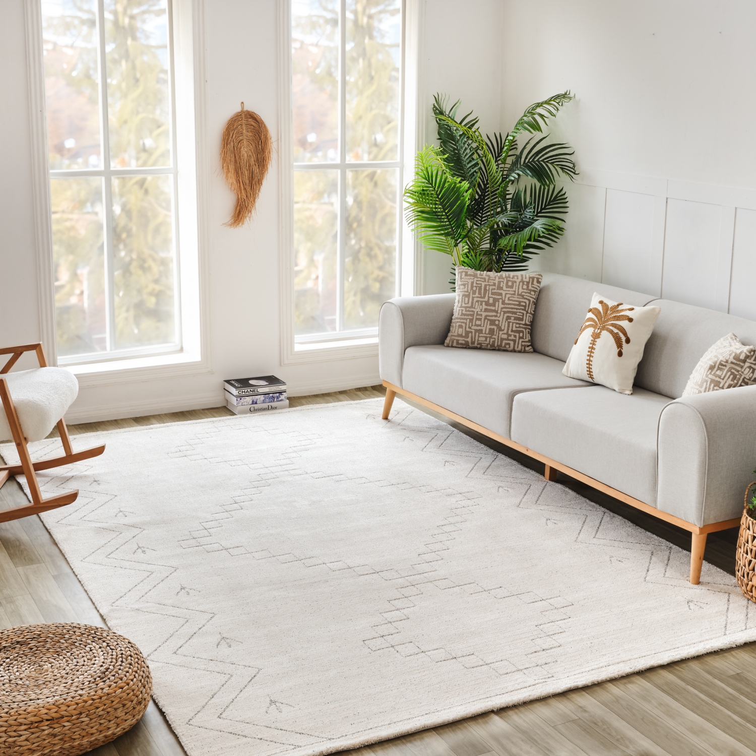 Tapis d'intérieur moderne Avela Boho beige/crème
