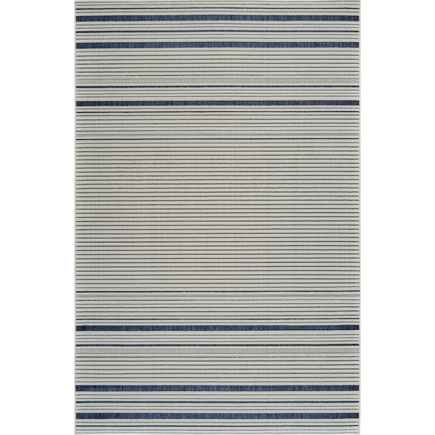 Rug Branch Maris Contemporary Striped Cream/Blue Indoor Area Rug