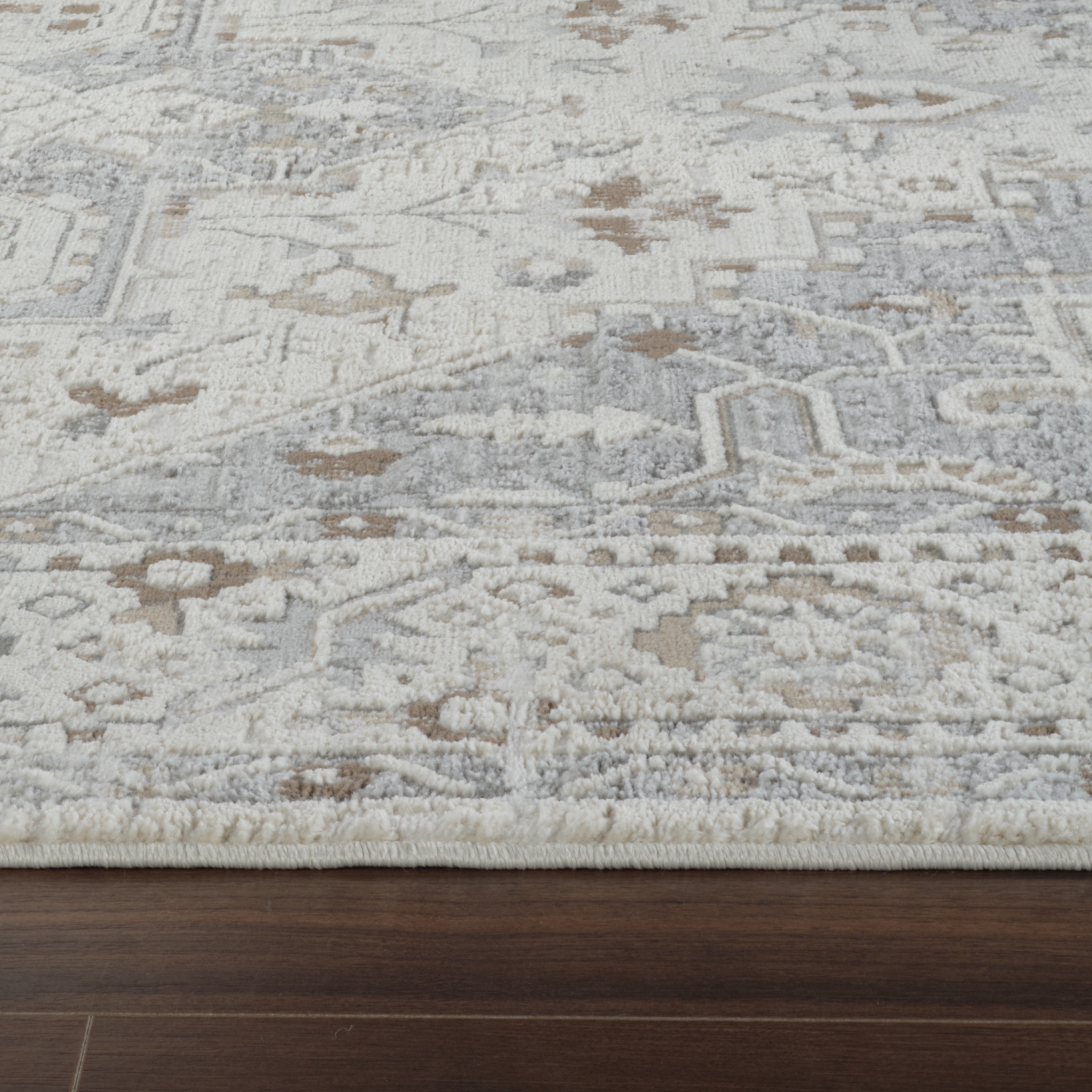 Rug Branch Rasan Contemporary Oriental Grey/Beige Indoor Area Rug