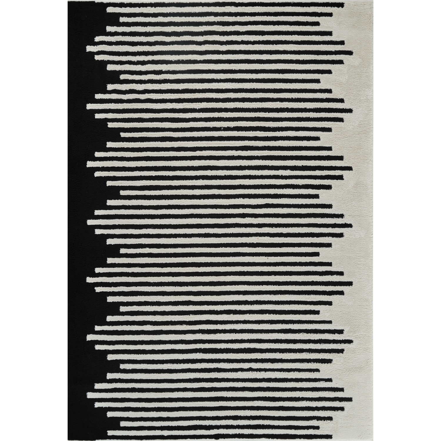 Rug Branch Shodo Modern Striped Cream/Black Indoor Area Rug