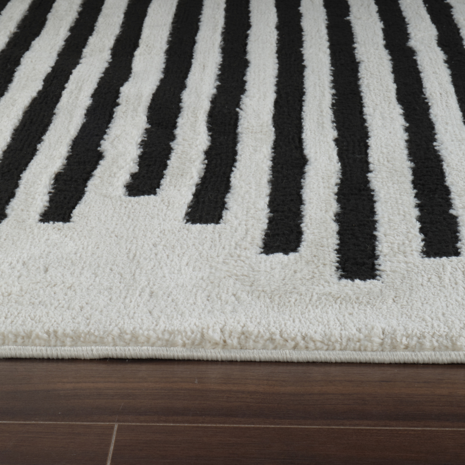 Rug Branch Shodo Modern Striped Cream/Black Indoor Area Rug