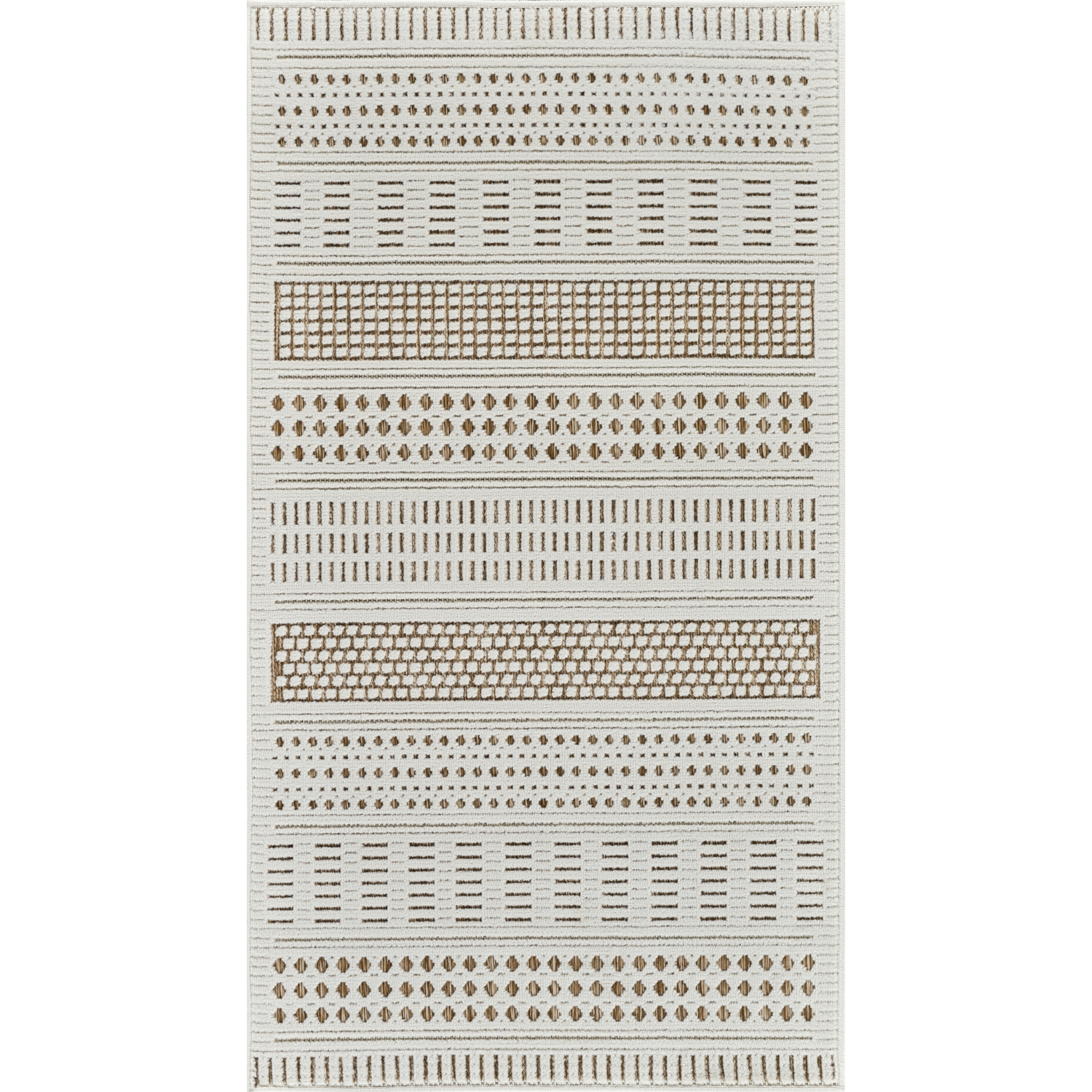 Rug Branch Azura Contemporary Geometric Beige/Brown Indoor Area Rug
