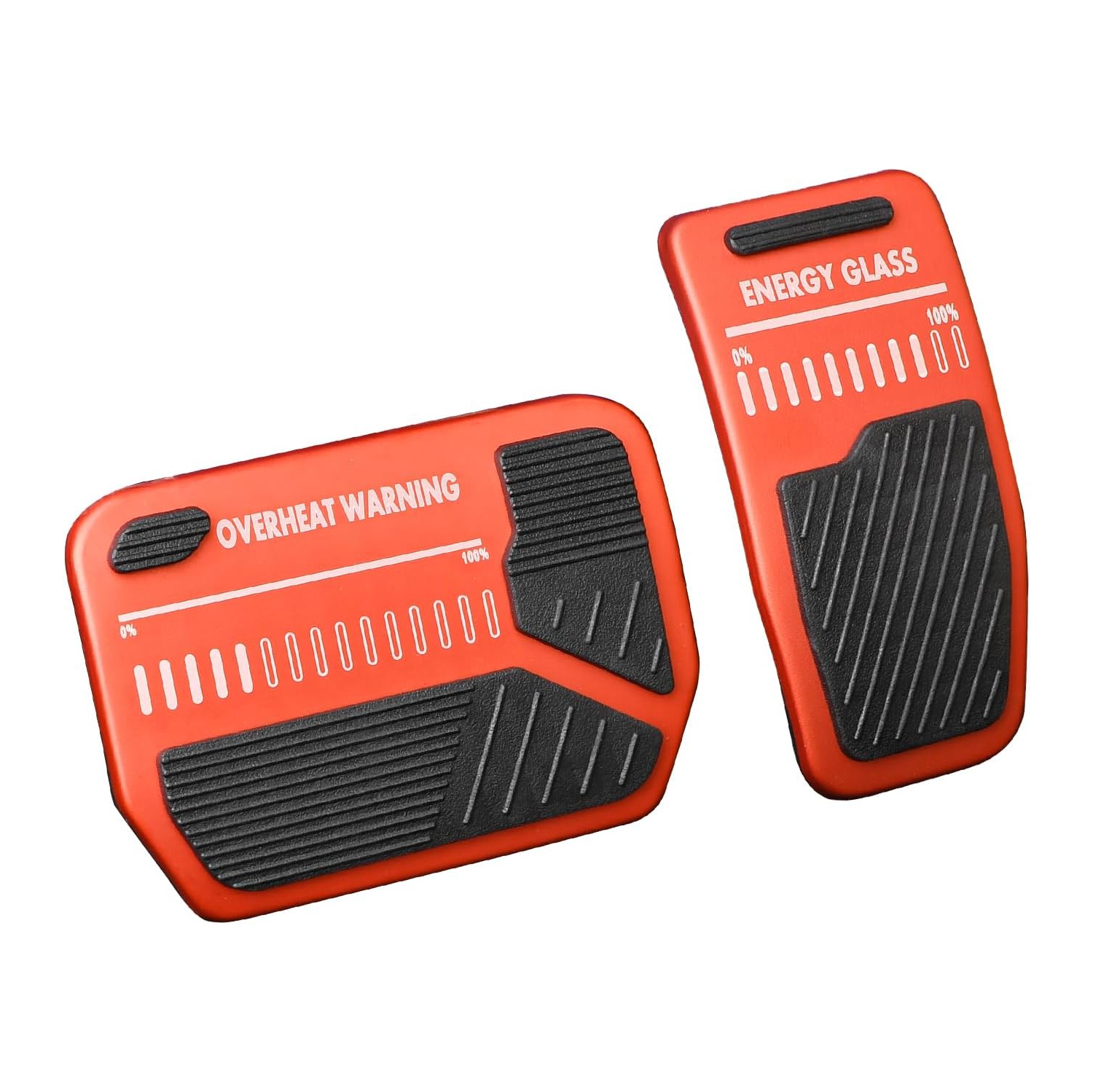 Upgraded Foot Pedal Pads Set for Tesla Model 3 Model Y, Non-Slip Performance Aluminum Car Accessories Brake & Accelerator Pedal Covers for Model 3/Y (RED)