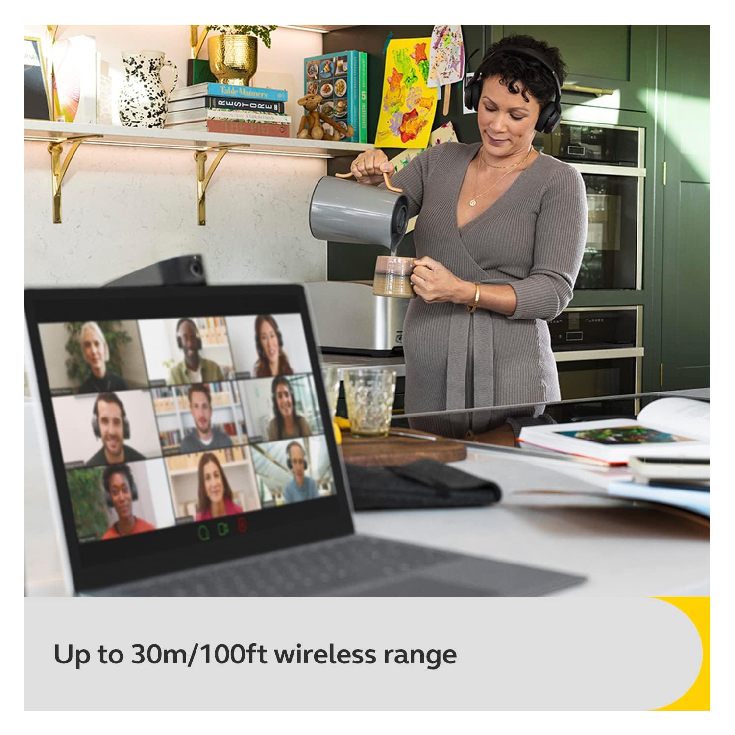 Jabra Evolve2 55 On-Ear Noise Cancelling Wireless Bluetooth Monaural Headset with Mic - Black