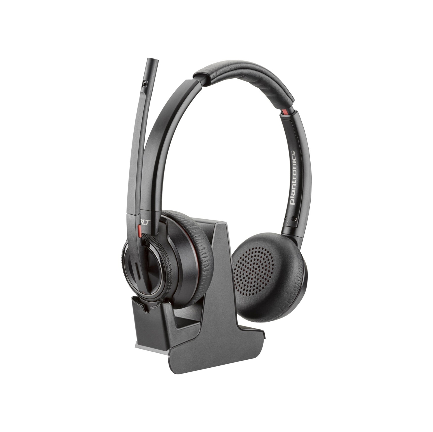 HPI Poly Savi 8220 On-Ear Noise Cancelling Wireless Bluetooth Headset with Mic - Black