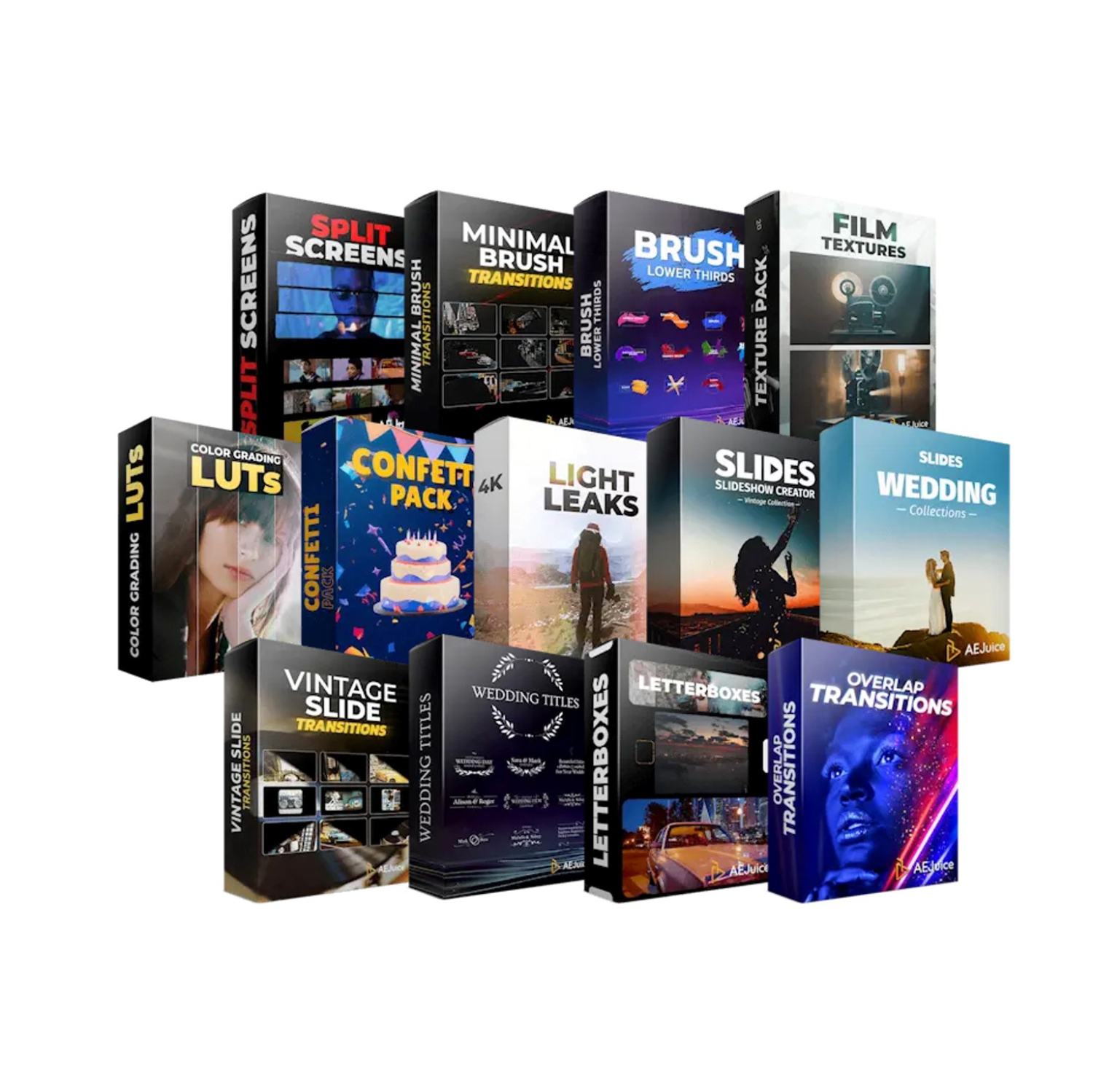 AEJuice Wedding BundleSoftware Essential Visual Effects Tailored for Wedding Videos - Digital Download