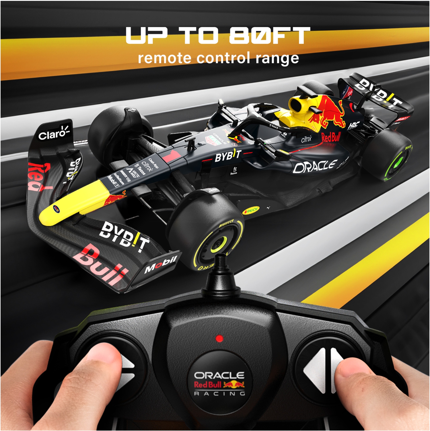Voltz Toys Authentic Licensed 1:18 F1 RedBull Rb18 NO.1 Car Remote Control Car - F1 Collection RC car Series for Kids and Adults - 2.4GHz RC Car for