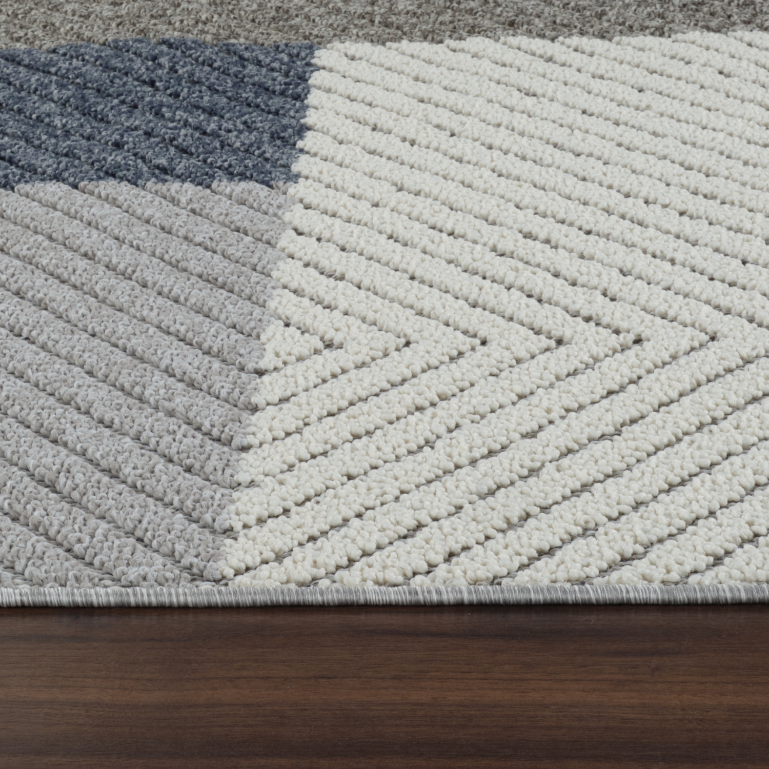 Rug Branch Mandala Contemporary Patchwork Grey/Blue Indoor Area Rug