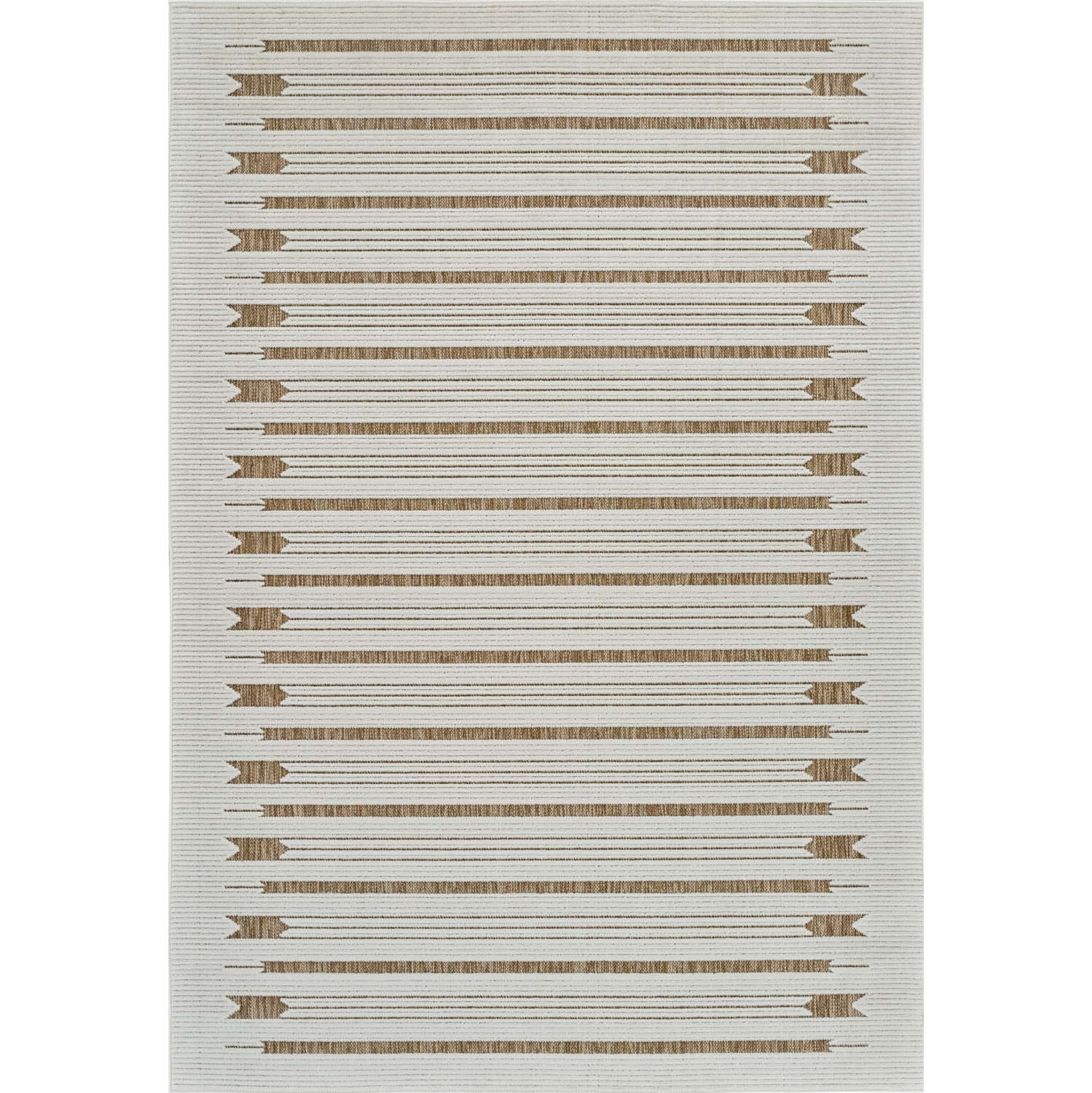 Tapis d'intérieur contemporain Axis, motif géométrique beige/brun
