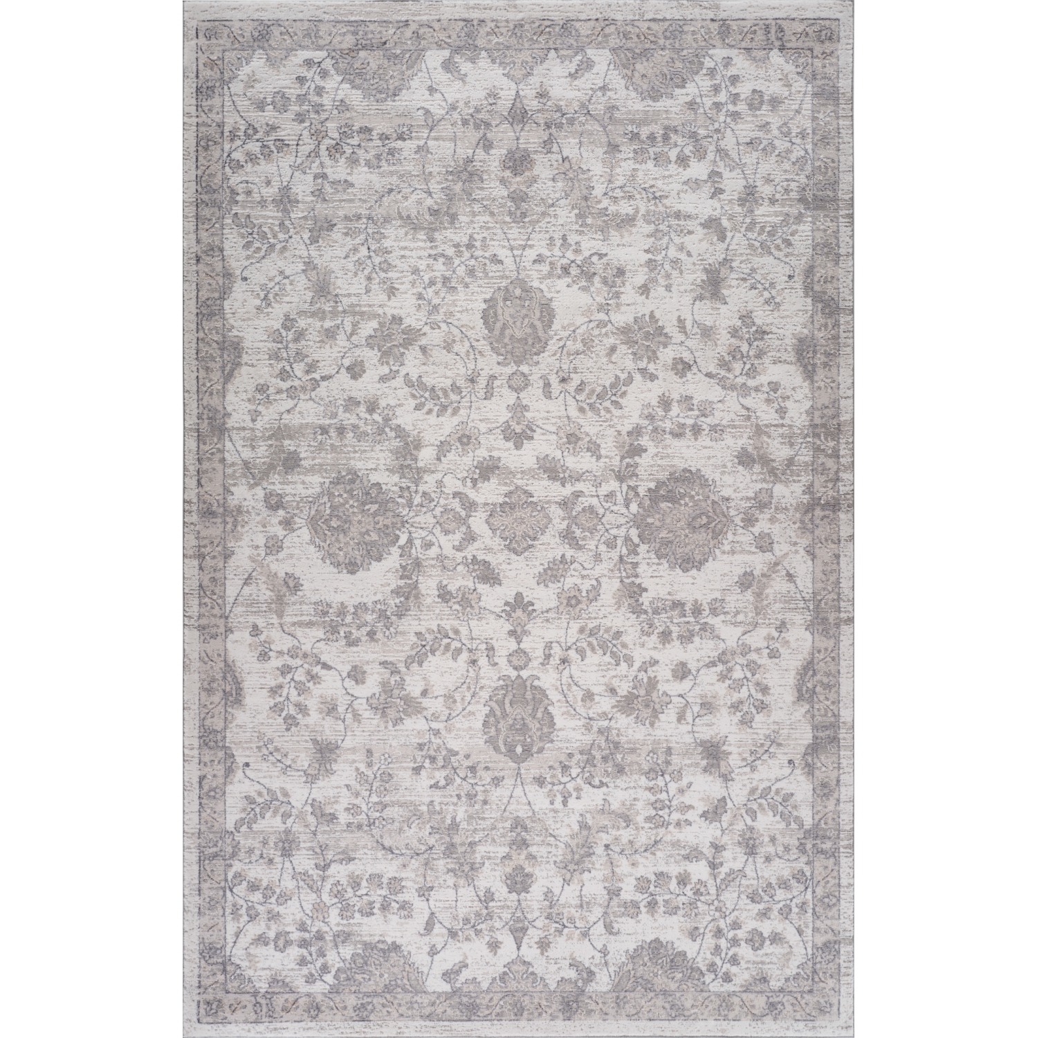 Rug Branch Carmi Traditional Floral Medallion Beige/Grey Indoor Area Rug