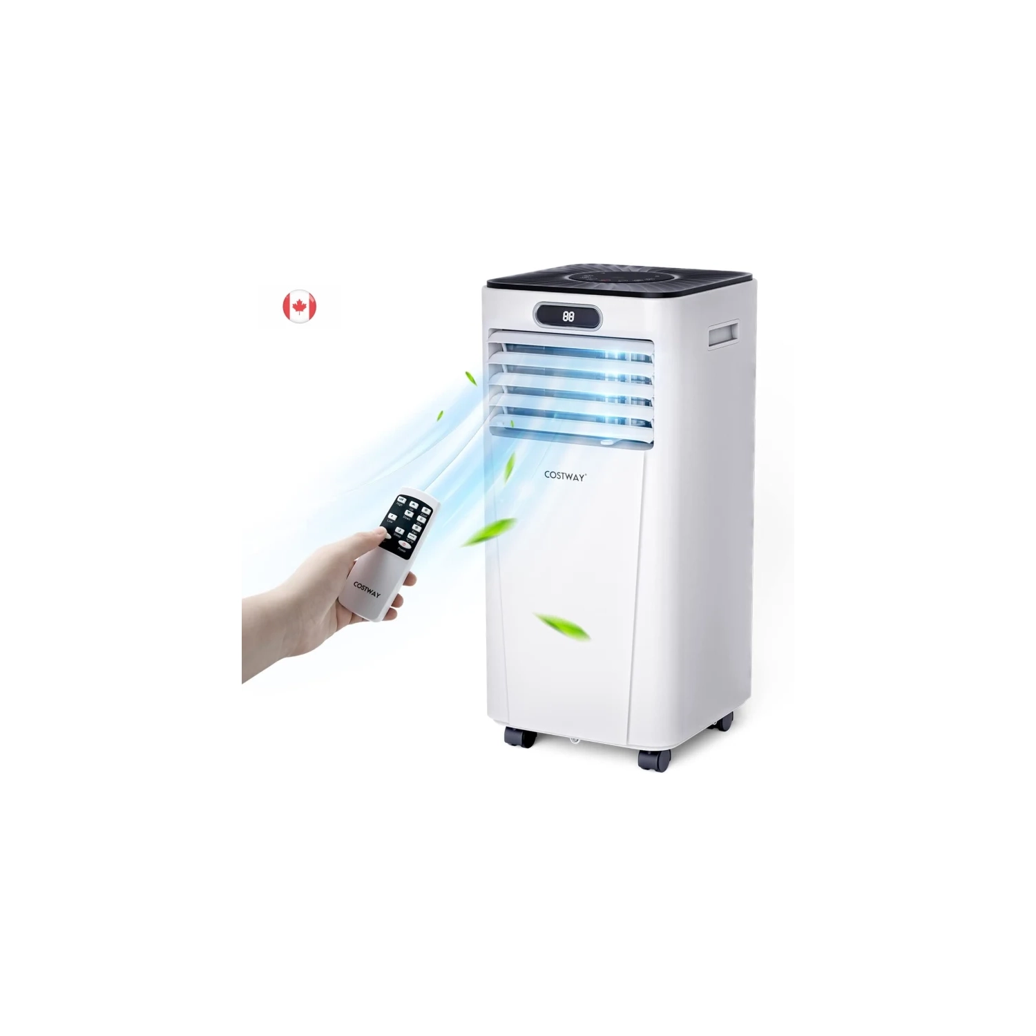 8000BTU Portable Air Conditioner | Cooling Fan with Drying, Sleep Mode, 24H Timer, Remote - Cools up to 230 Sq. ft
