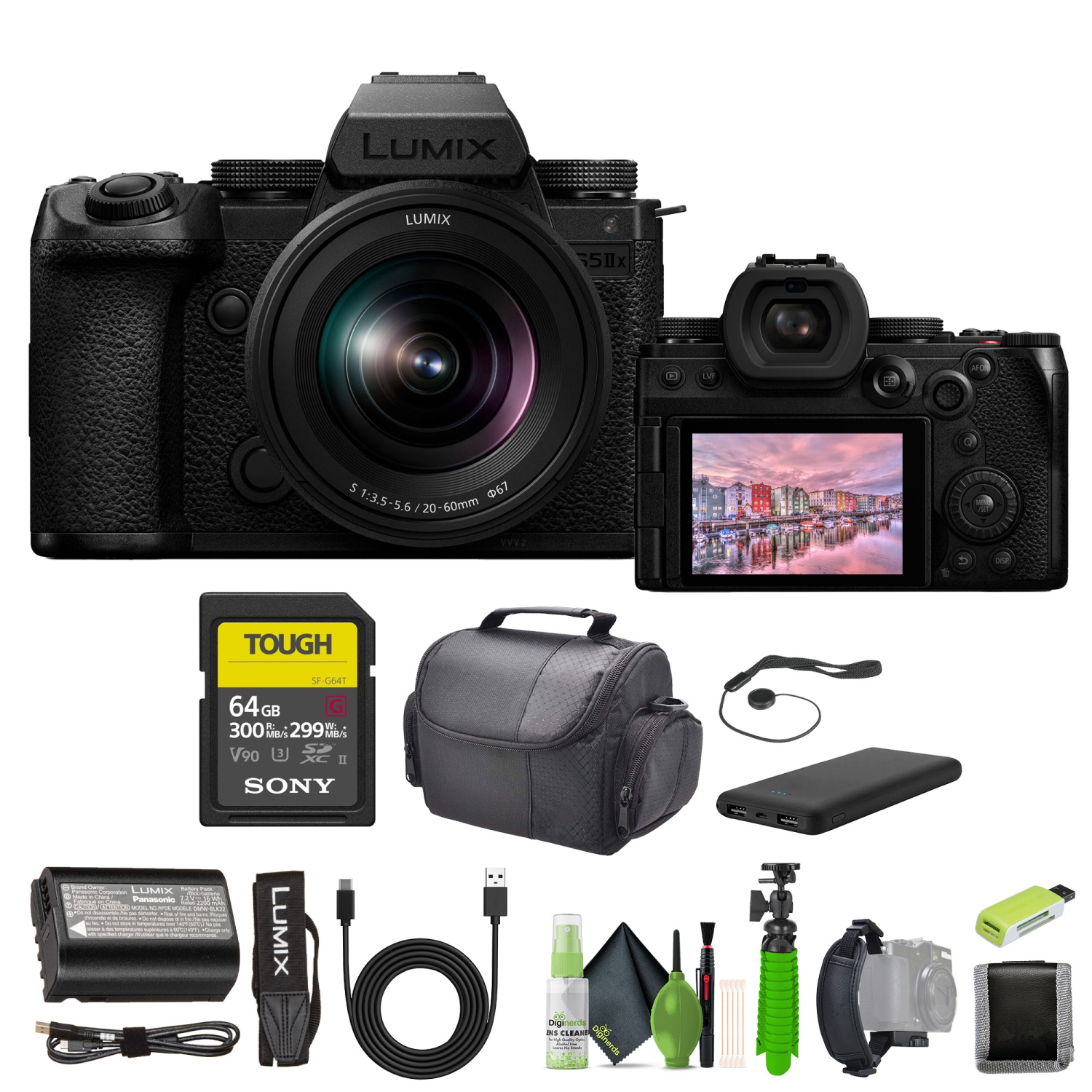 Appareil photo sans miroir LUMIX S5IIX 24,2&nbsp;Mpx de Panasonic avec objectif F3,5-5,6 de 20-60&nbsp;mm