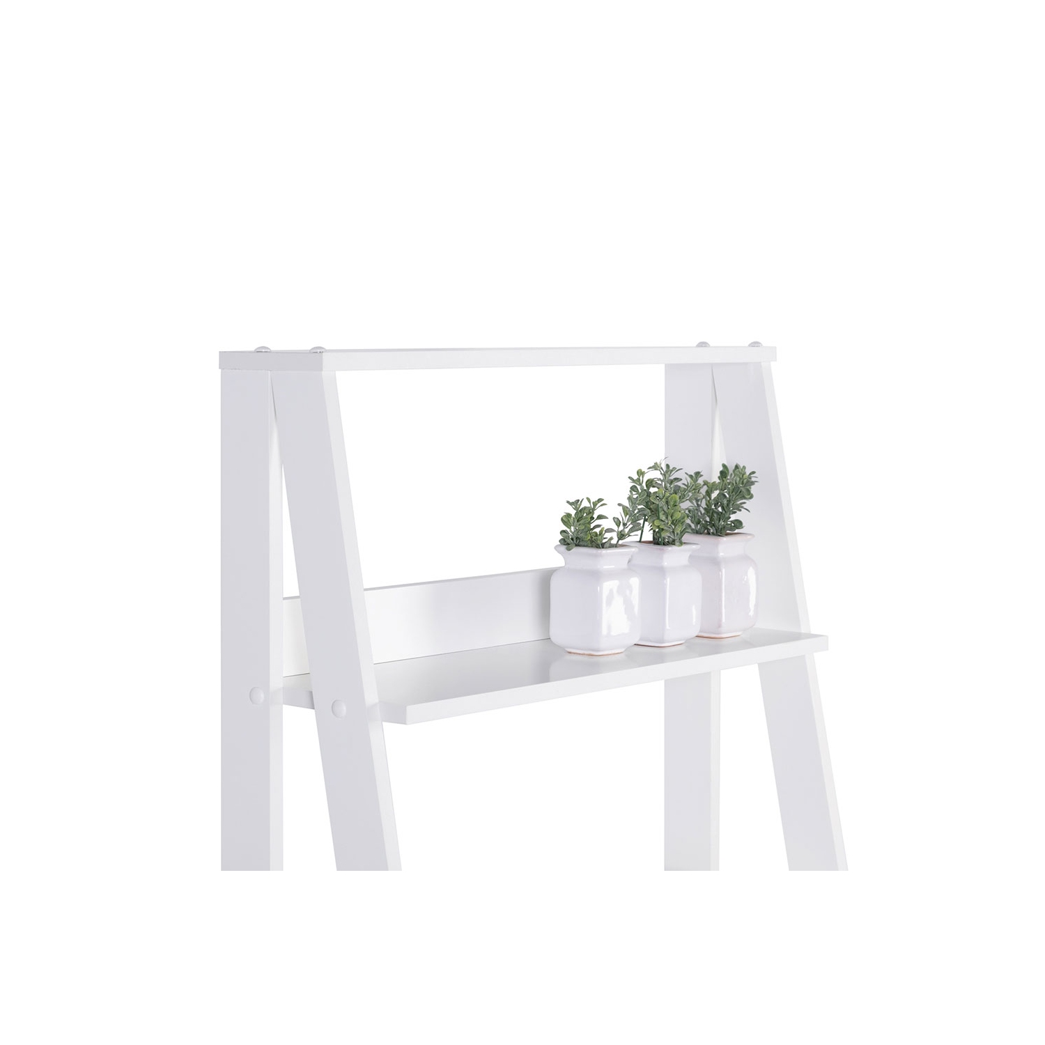 Madesa 2-Piece TV Stand and Ladder Shelf Set: 70" TV Stand with Cable Management and Open Shelves + 24" 5-Tier Ladder Shelf for Storage, Office,