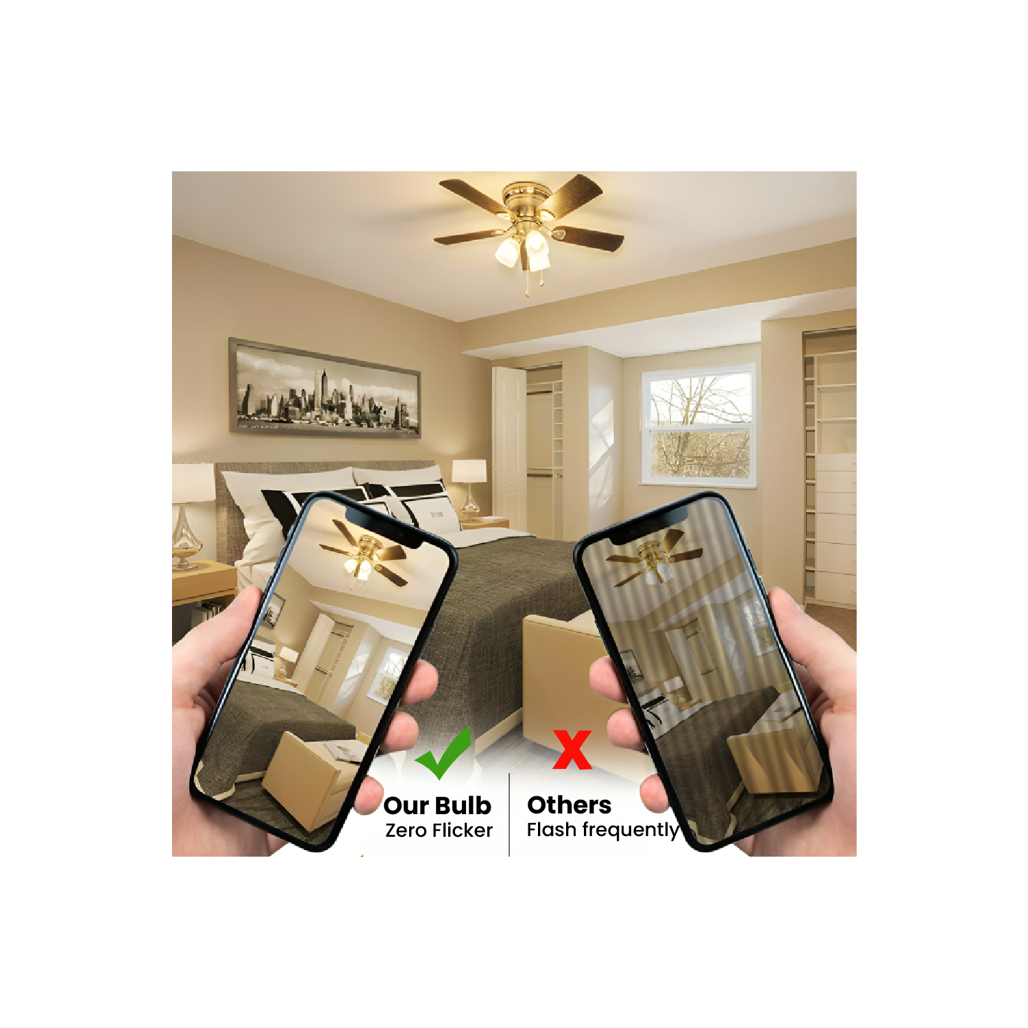 E12 LED Bulb Warm White 2700K T25 400LM 4W, 40W Equivalent, Dimmable Light Bulbs, E12 Candelabra Base for Chandelier Light Bulbs, Ceiling Fan, Wall