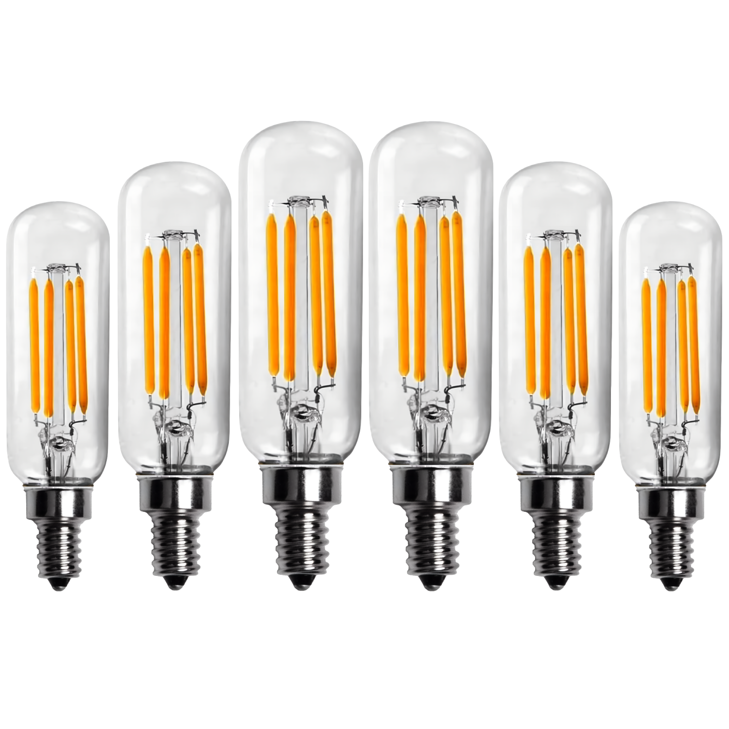 E12 LED Bulb Warm White 2700K T25 400LM 4W, 40W Equivalent, Dimmable Light Bulbs, E12 Candelabra Base for Chandelier Light Bulbs, Ceiling Fan, Wall