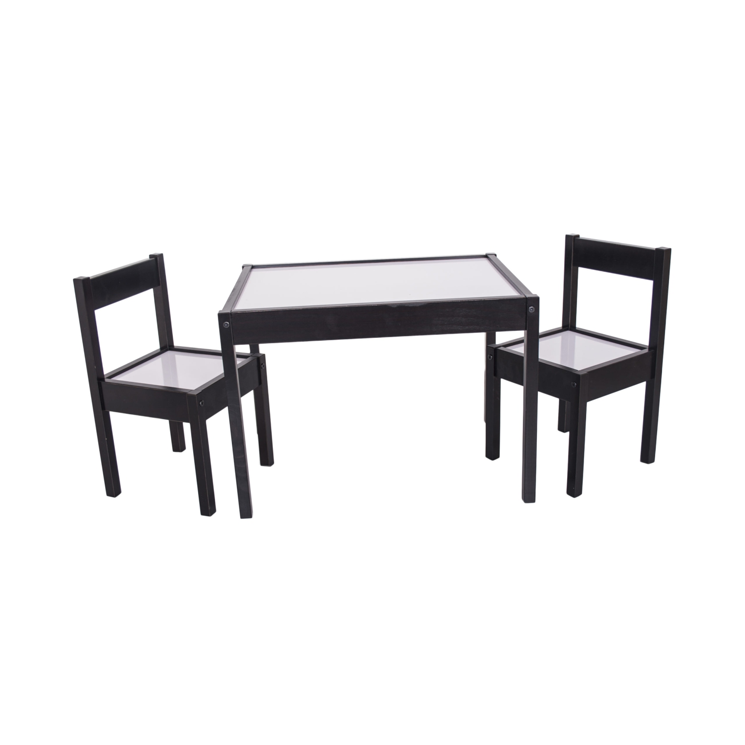 MS 3pcs Kids Table Set, Easy Assembly, Espresso