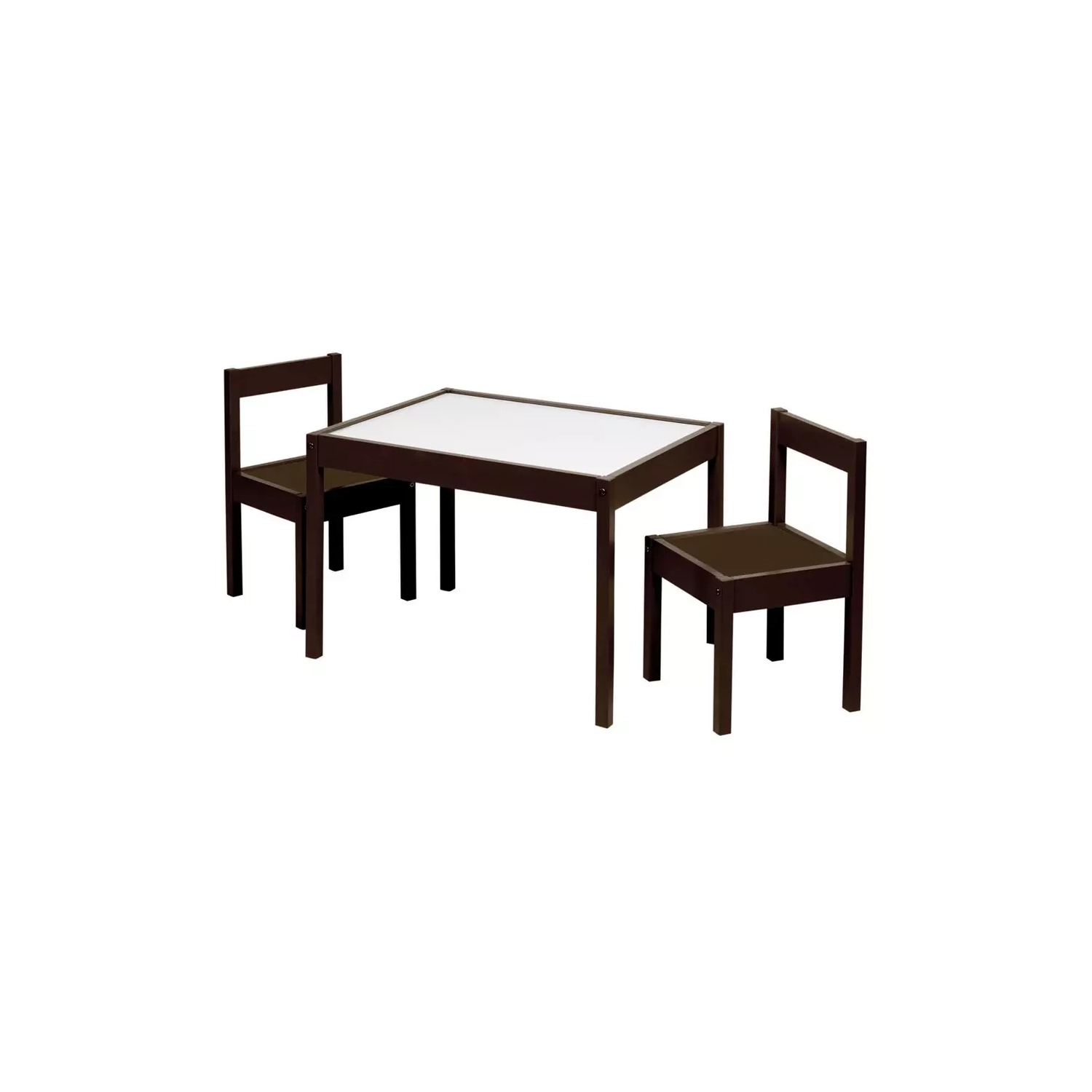 MS 3pcs Kids Table Set, Easy Assembly, Espresso