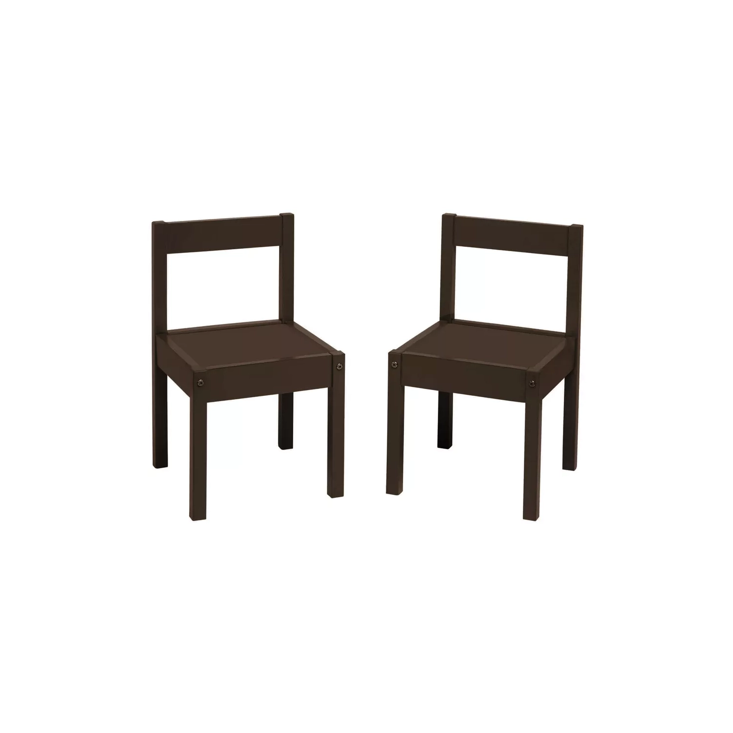 MS 3pcs Kids Table Set, Easy Assembly, Espresso