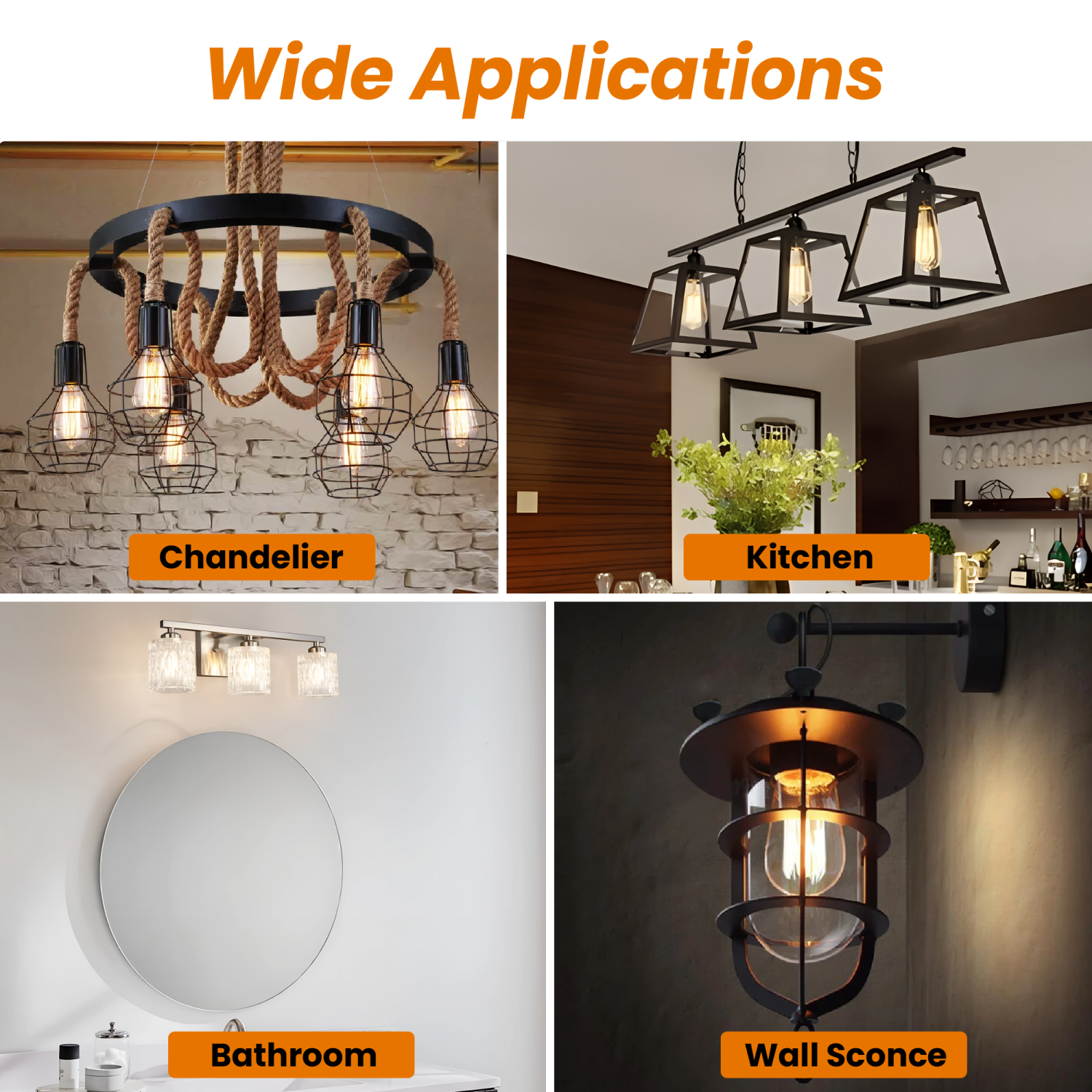 Ampoule LED à intensité réglable ST64 de Strak 6,5&nbsp;W, blanc chaud, 700LM, 90+, verre transparent, ampoules rétro, Edison E26, culot moyen, paq.