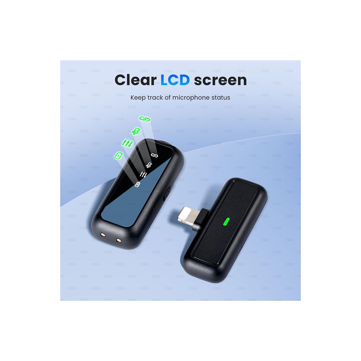 Wireless Microphone Bundle for iPhone with 2 Mini Mics 1 Receptor & Charging Base Great Lavalier Mic for TikTok Podcast Video