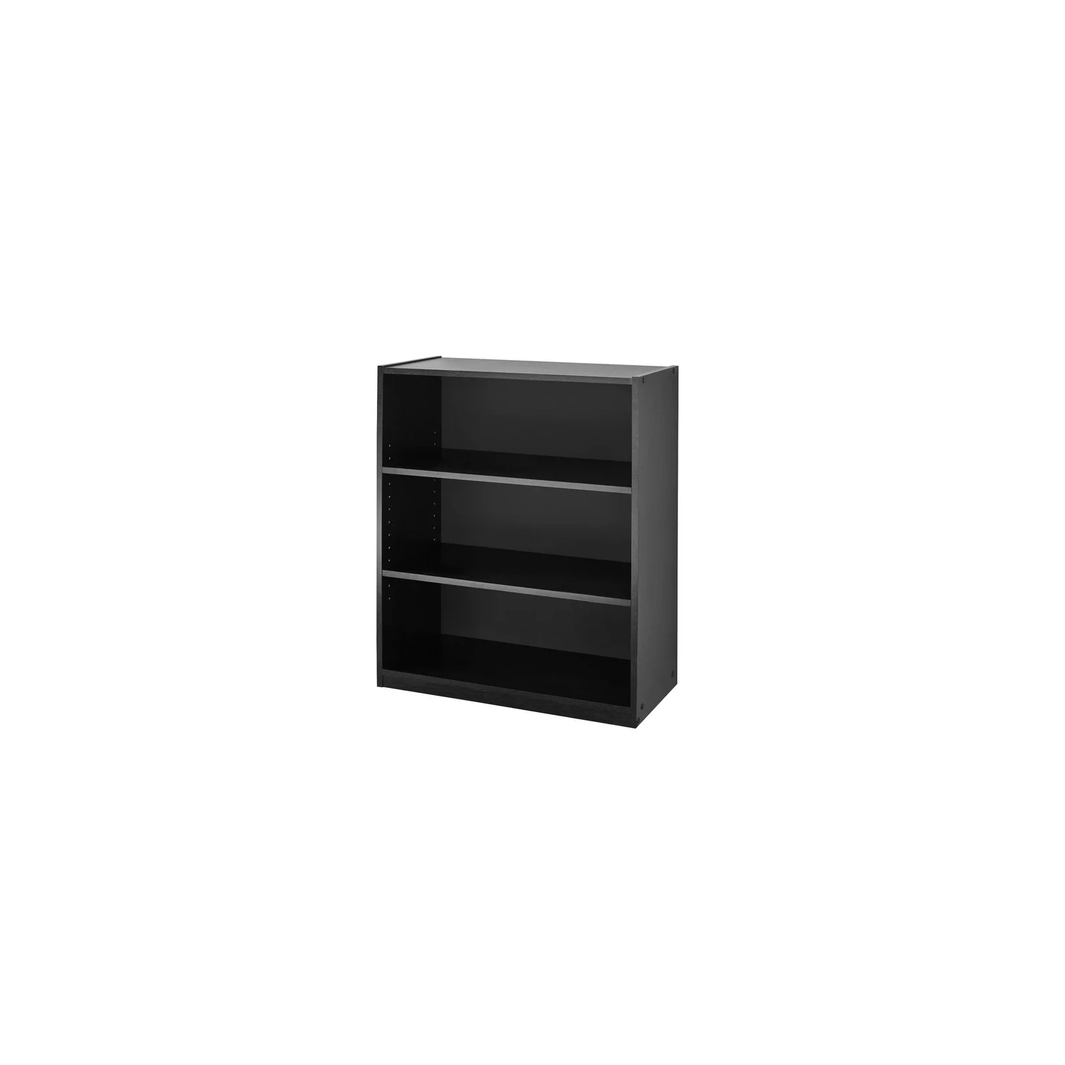 Mainstays 3-Shelf Bookcase with Adjustable Shelves, Multiple Colors, Adjustable shelves, 31” tall, Black