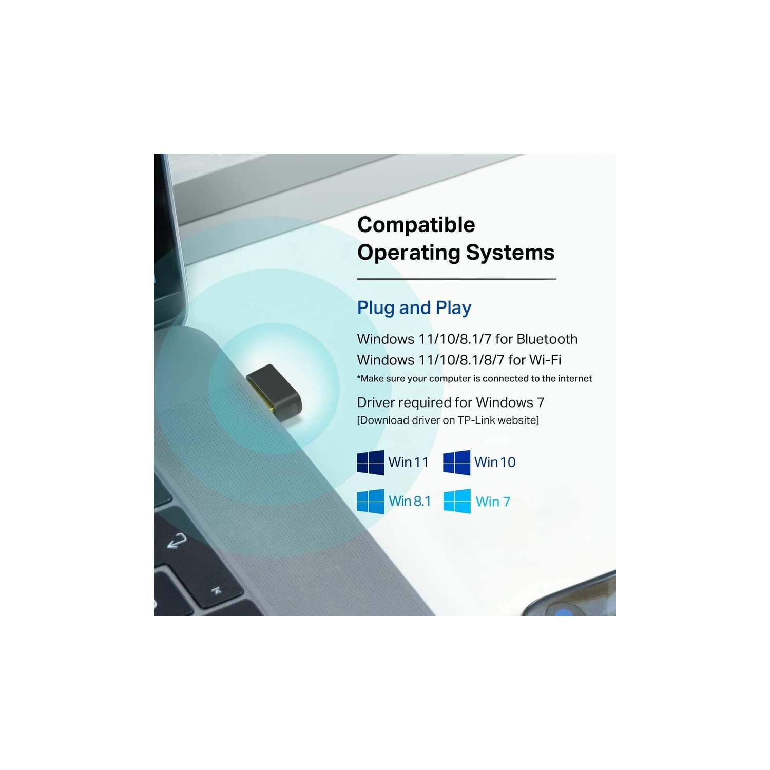 Adaptateur nano USB sans fil AC600 de TP-Link pour ordinateur de bureau/portable