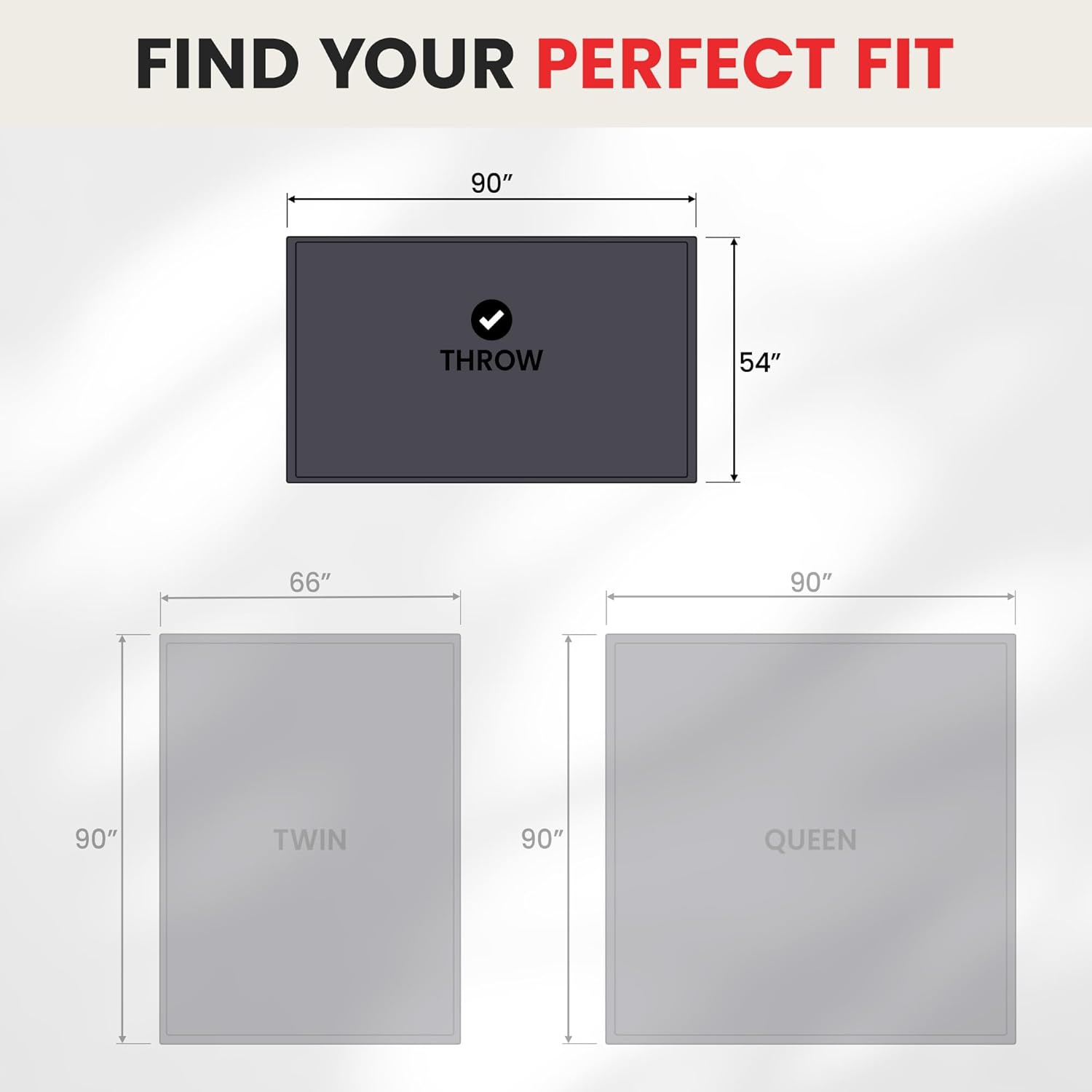 Couverture molletonnée en flanelle de lin canadien, 54 x 90 po, légère, en peluche ultra-douce anti-humidité, gris foncé