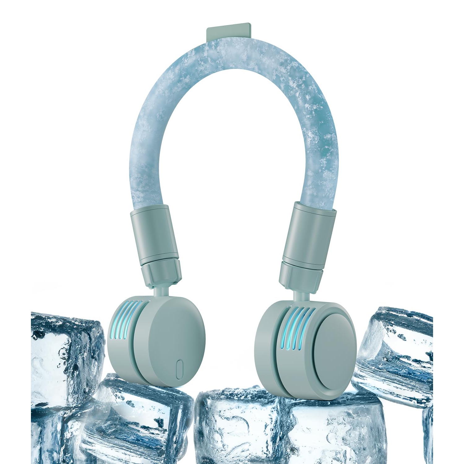 Hands Free Bladeless Fan, 360° Cooling Personal Fan, Battery USB Rechargeable 3 Speed Adjustable Wearable Fan for Outdoor Indoor Office Travel