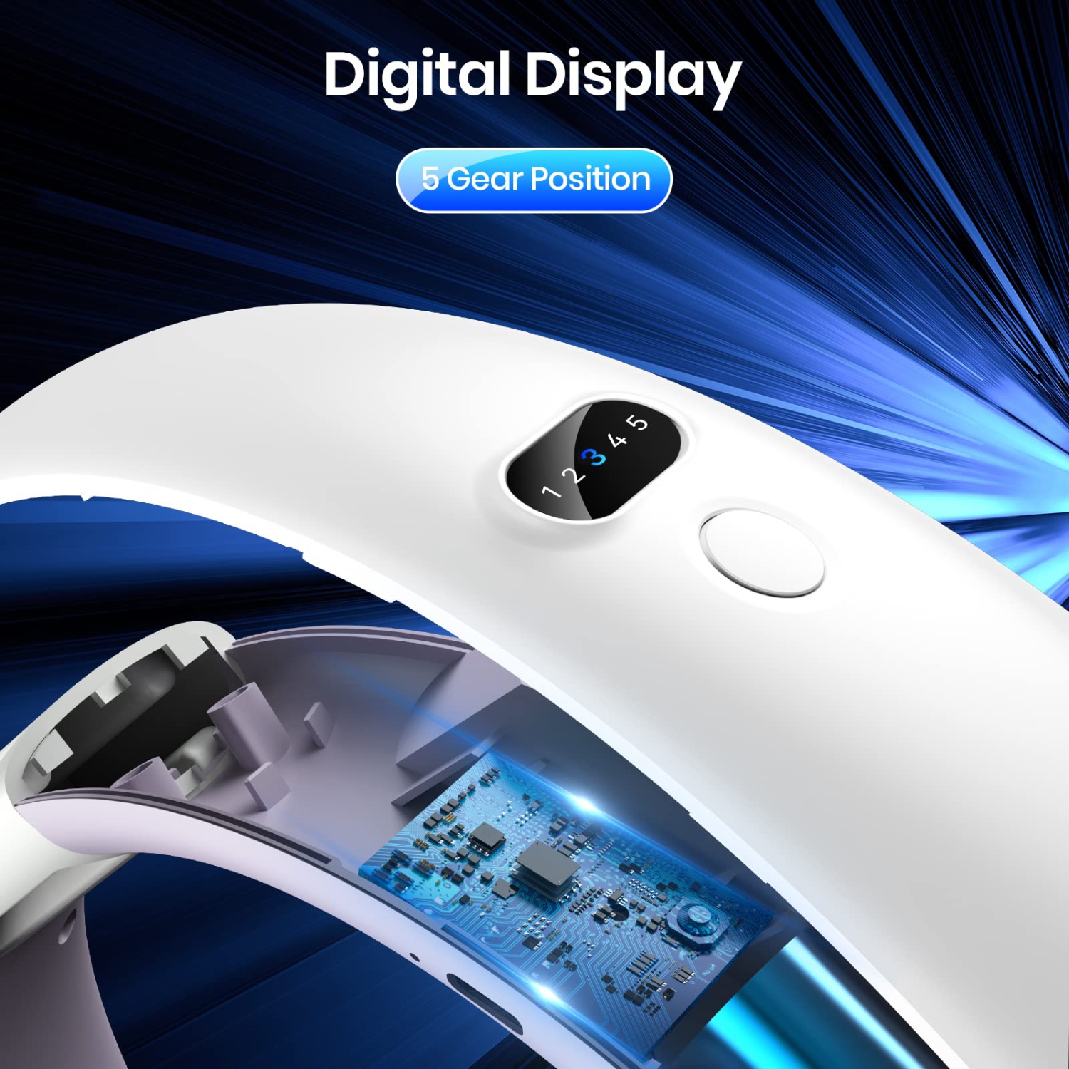 Ventilateur de cou portatif, 5 vitesses réglables avec ventilateur personnel 360&nbsp;°C, ventilateur sans pales 4000&nbsp;mAh mains libres,