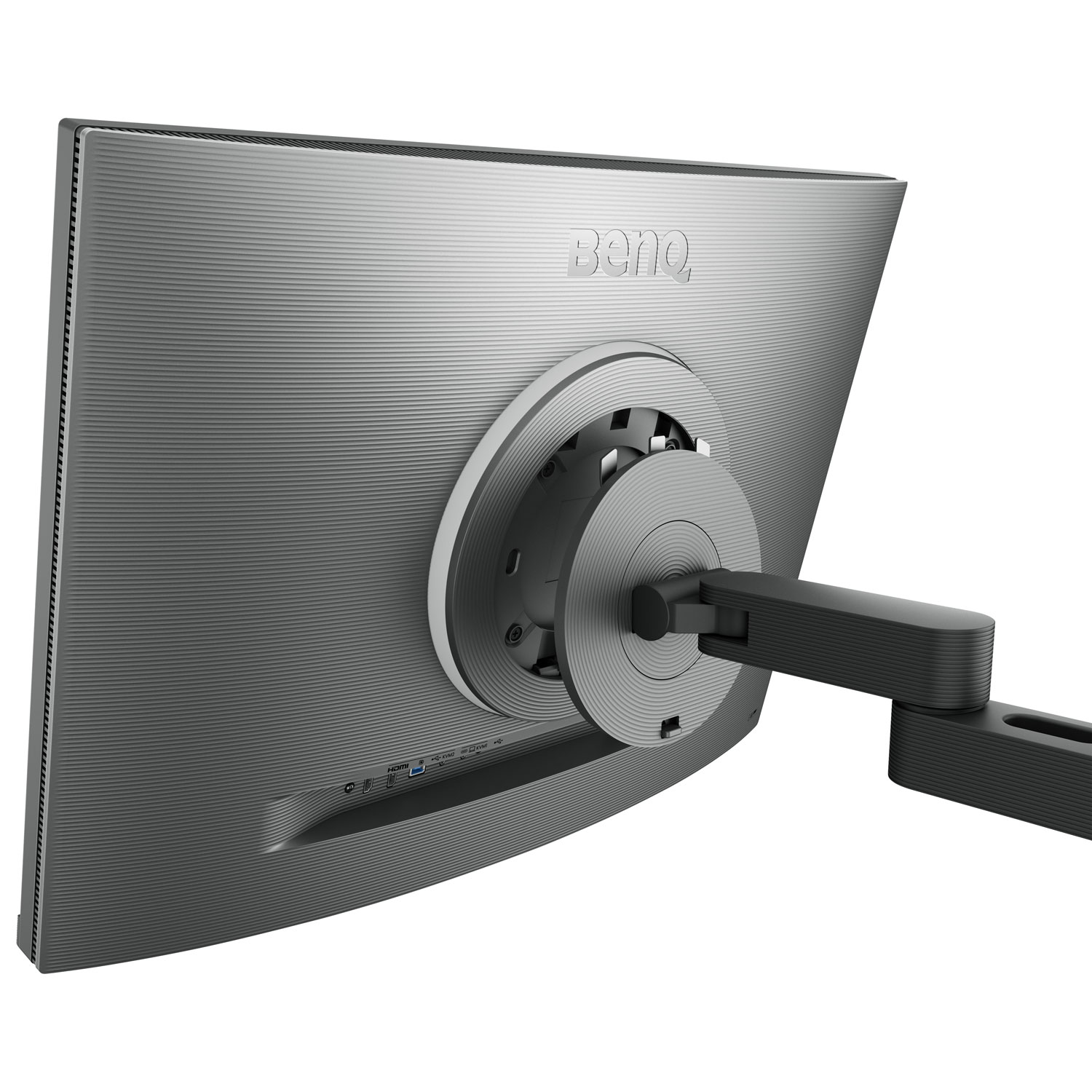 Moniteur FreeSync ACL IPS UHD 4K 60 Hz de 28,2 po de BenQ avec temps de réponse de 5 ms et bras flexible - Gris métallique