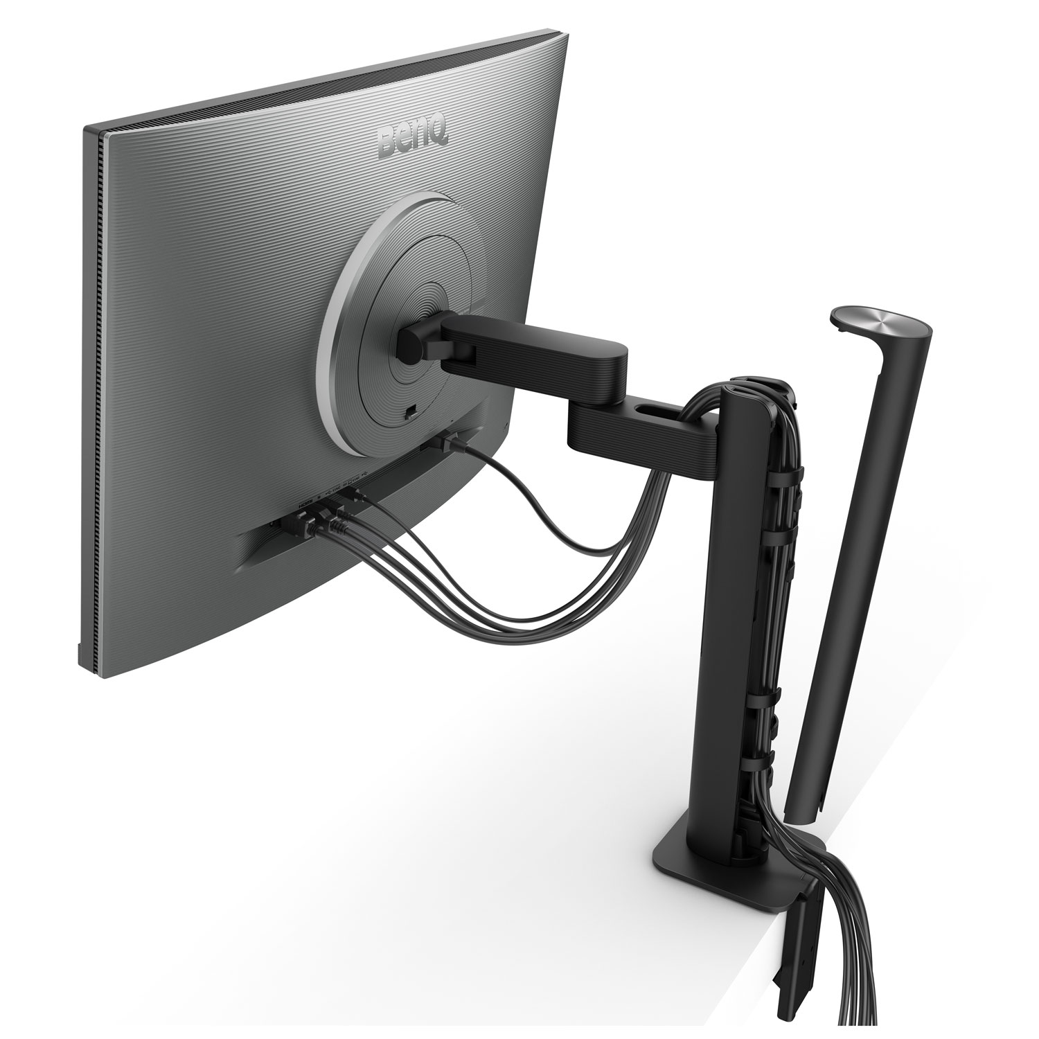 Moniteur FreeSync ACL IPS UHD 4K 60 Hz de 28,2 po de BenQ avec temps de réponse de 5 ms et bras flexible - Gris métallique