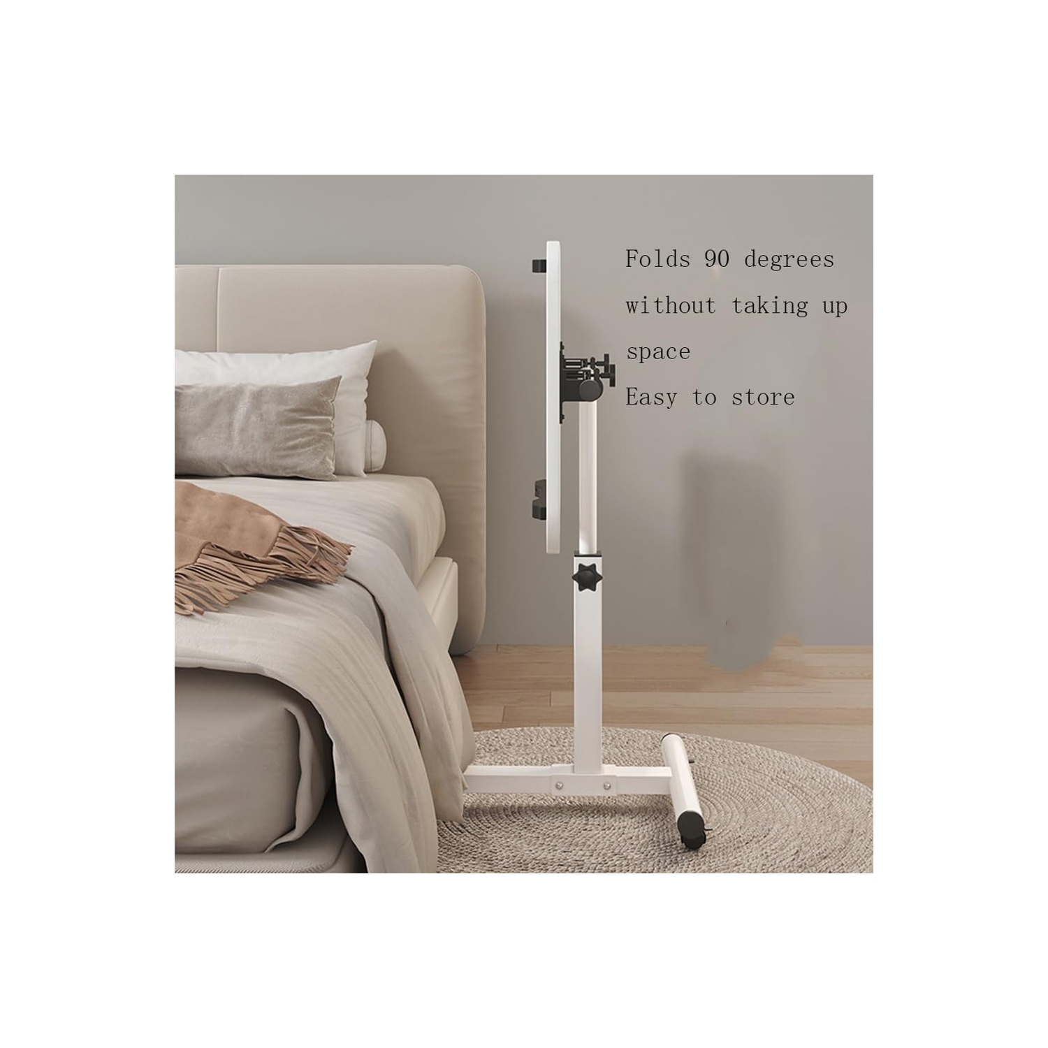 axGear Overbed Table Height Tilt Adjustable Foldable Office Laptop Over Bed Desk