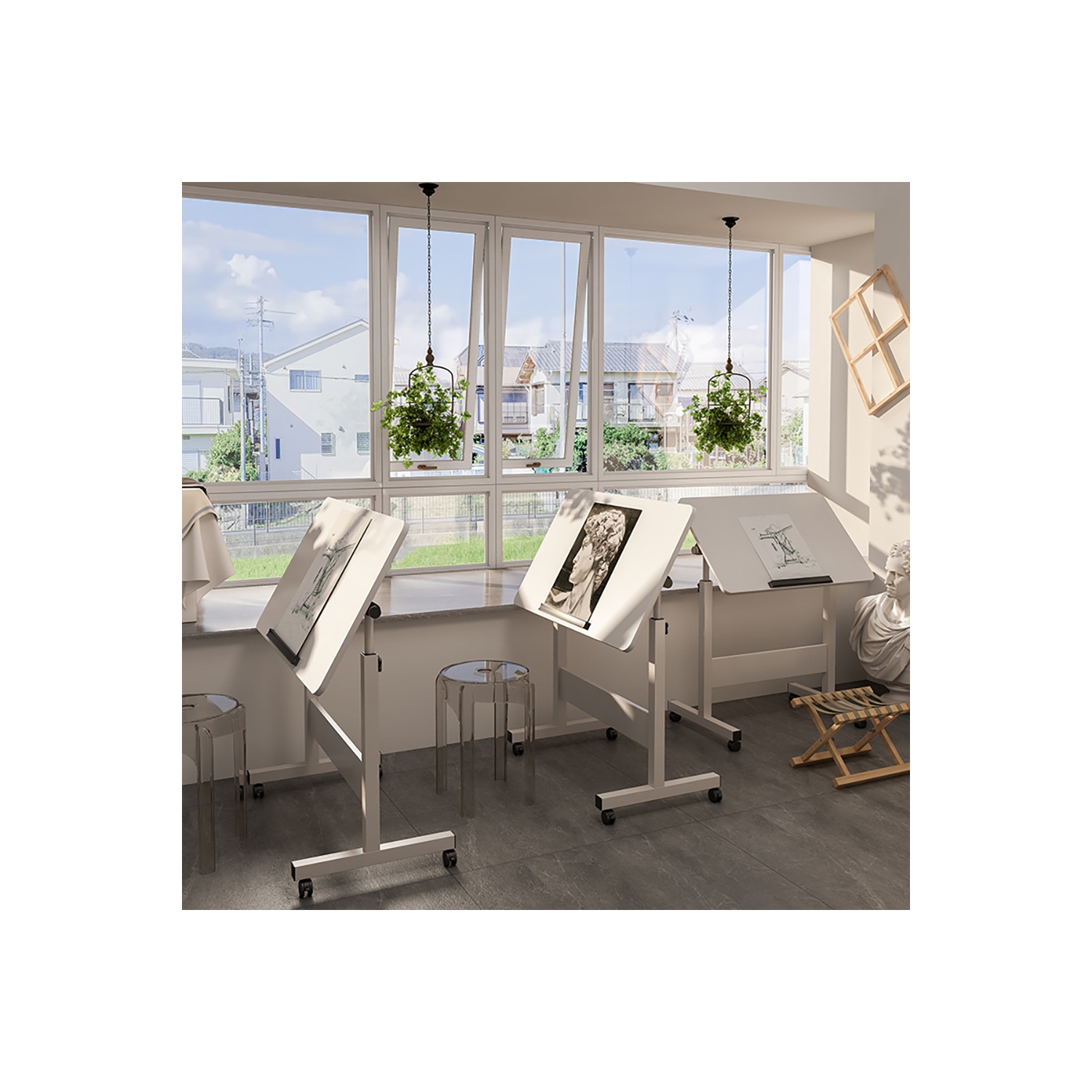 axGear Multifunction Table Height Tilt Adjustable Drawing Office Computer Foldable Desk