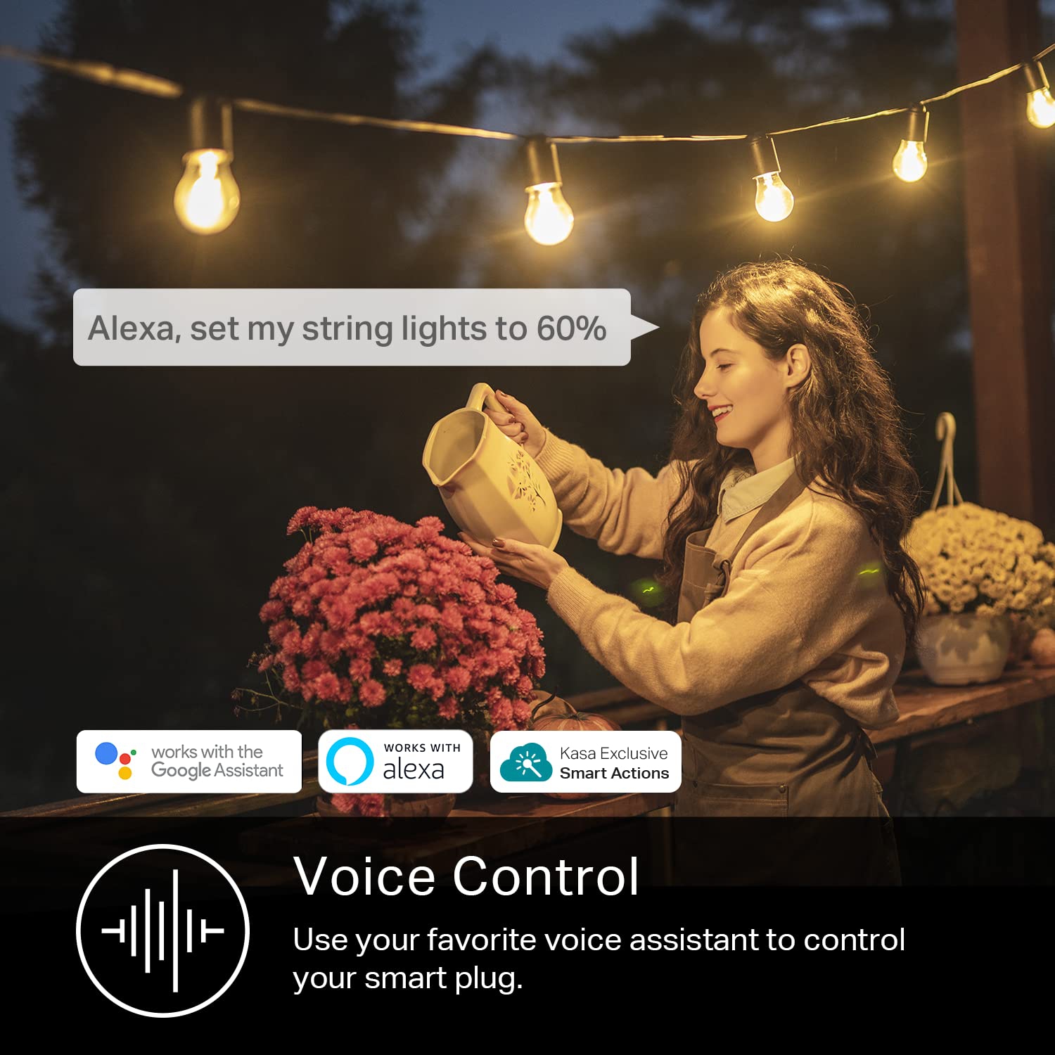 Prise intelligente d'extérieur Kasa de TP-Link - prise étanche de IP64&nbsp;mm pour lumières extérieures, fonctionne avec Alexa